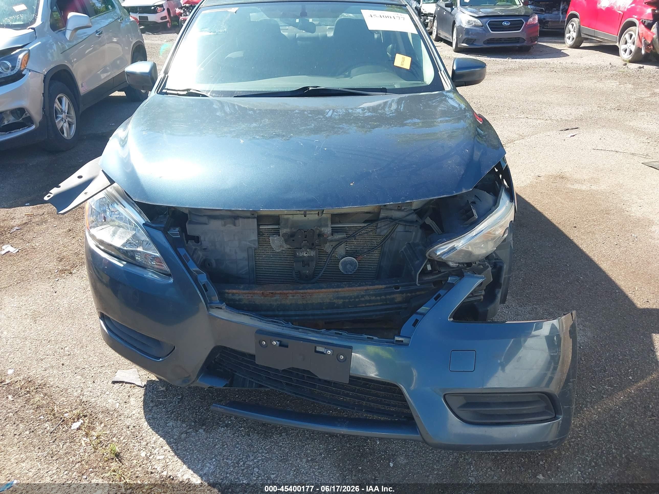 2014 Nissan Sentra Sv Blue vin: 3N1AB7APXEL677900