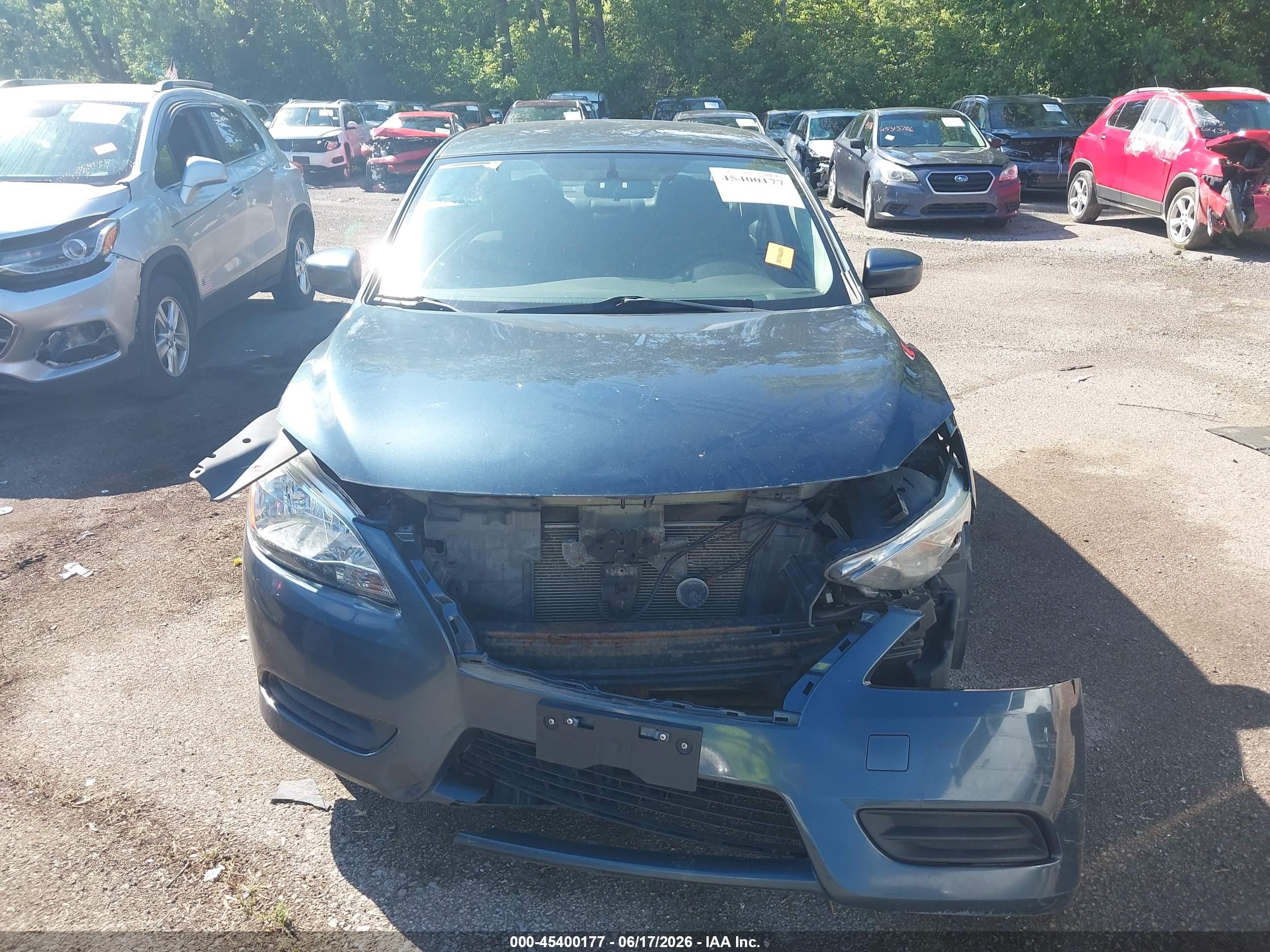 2014 Nissan Sentra Sv Blue vin: 3N1AB7APXEL677900