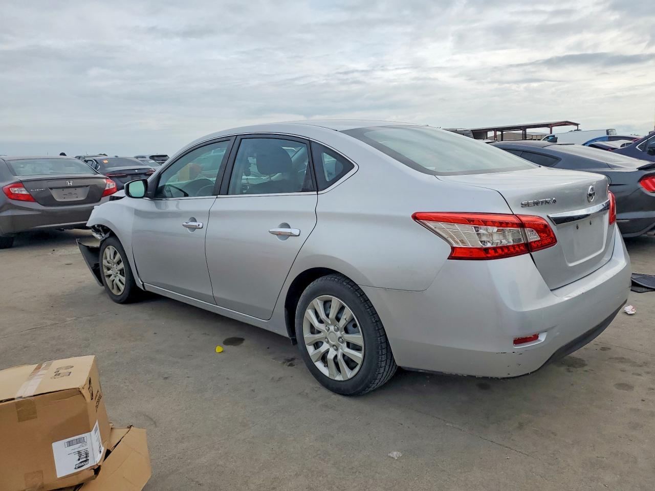 2014 Nissan Sentra Sv Silver vin: 3N1AB7APXEY209541