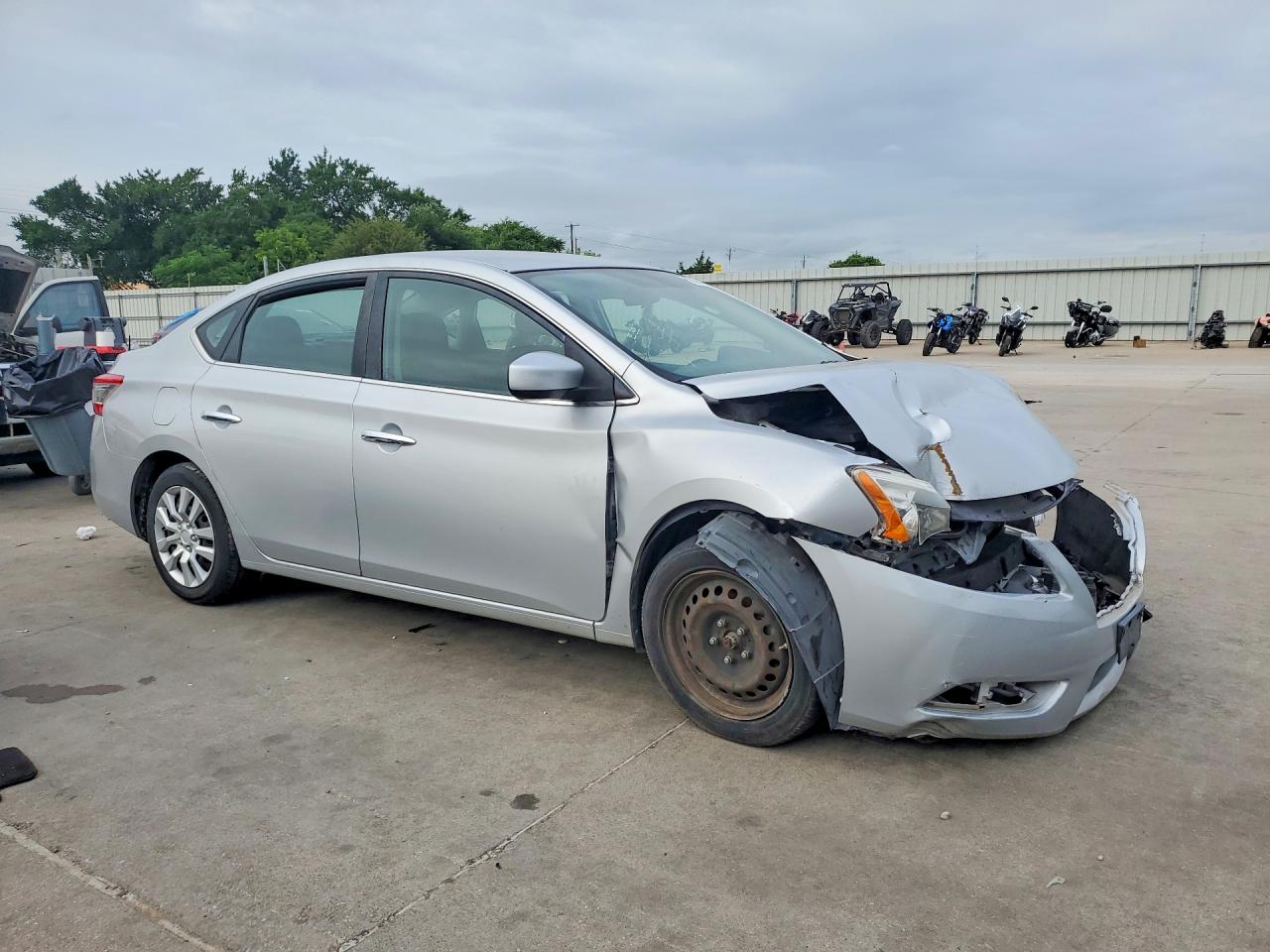 2014 Nissan Sentra Sv Silver vin: 3N1AB7APXEY209541