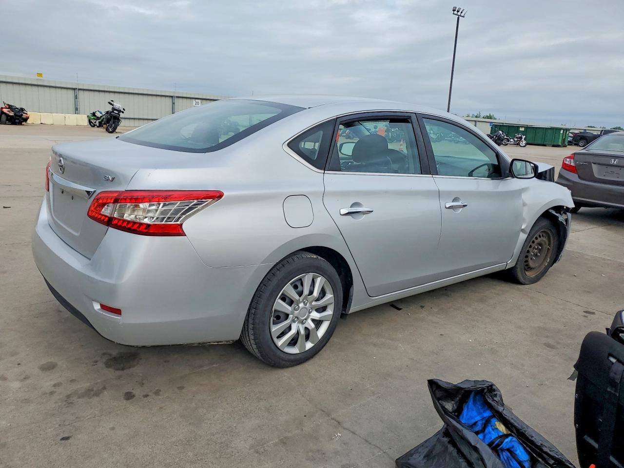 2014 Nissan Sentra Sv Silver vin: 3N1AB7APXEY209541