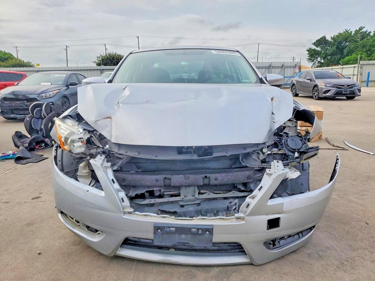 2014 Nissan Sentra Sv Silver vin: 3N1AB7APXEY209541