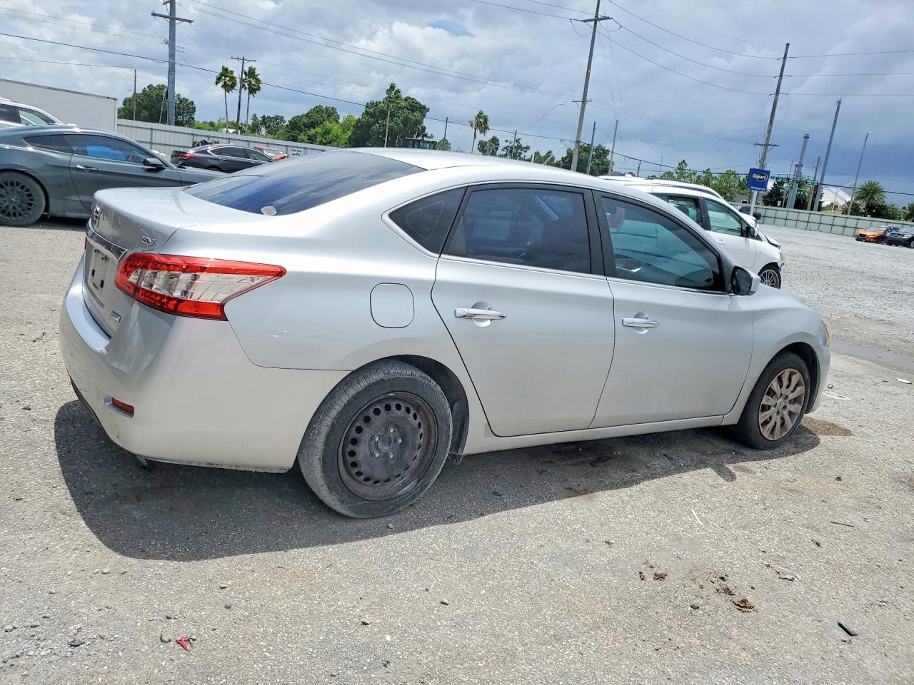 2014 Nissan Sentra Sv Silver vin: 3N1AB7APXEY212956
