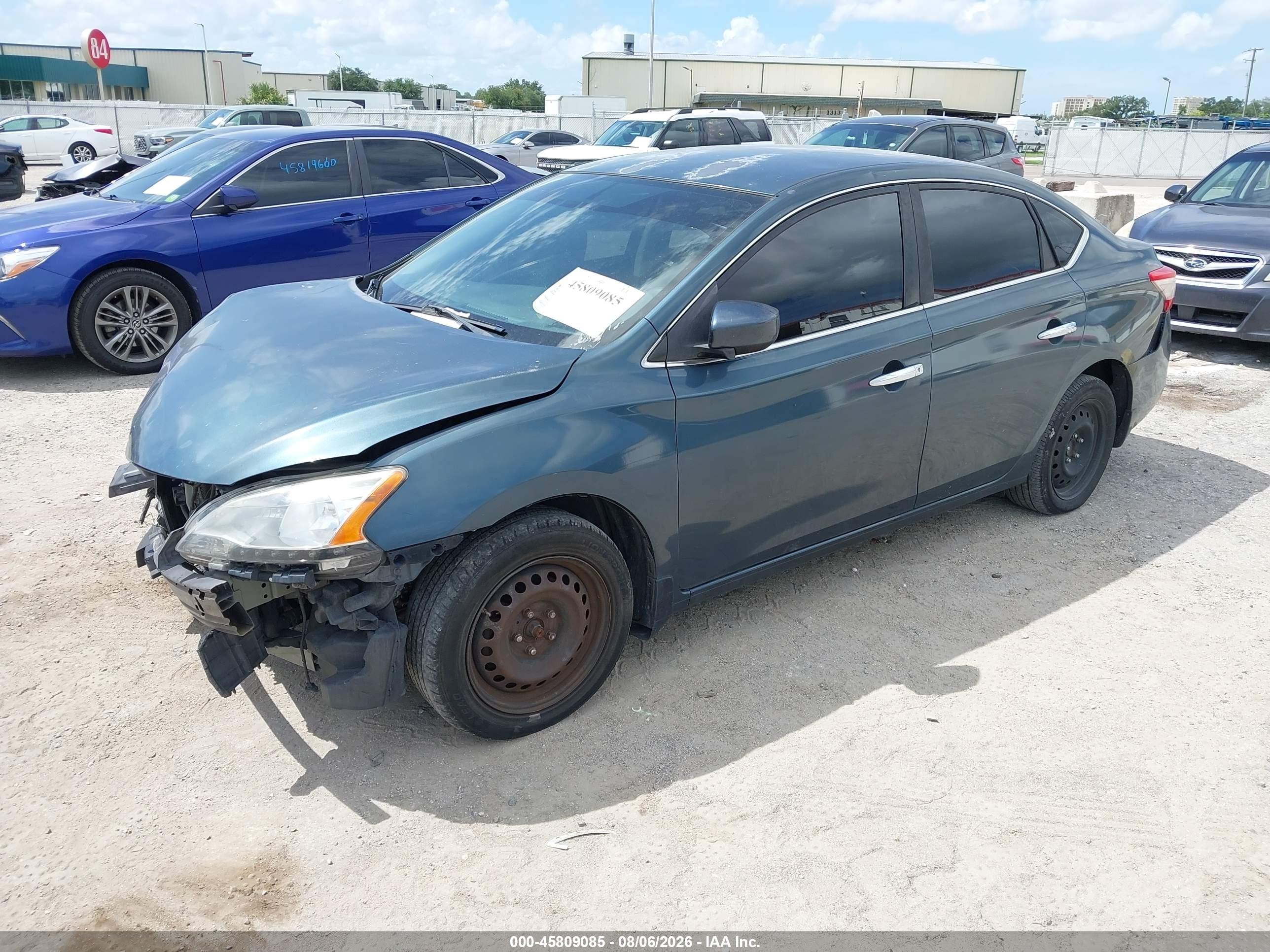 2014 Nissan Sentra Fe+ S/fe+ Sv/s/sl/sr/sv Blue vin: 3N1AB7APXEY215288
