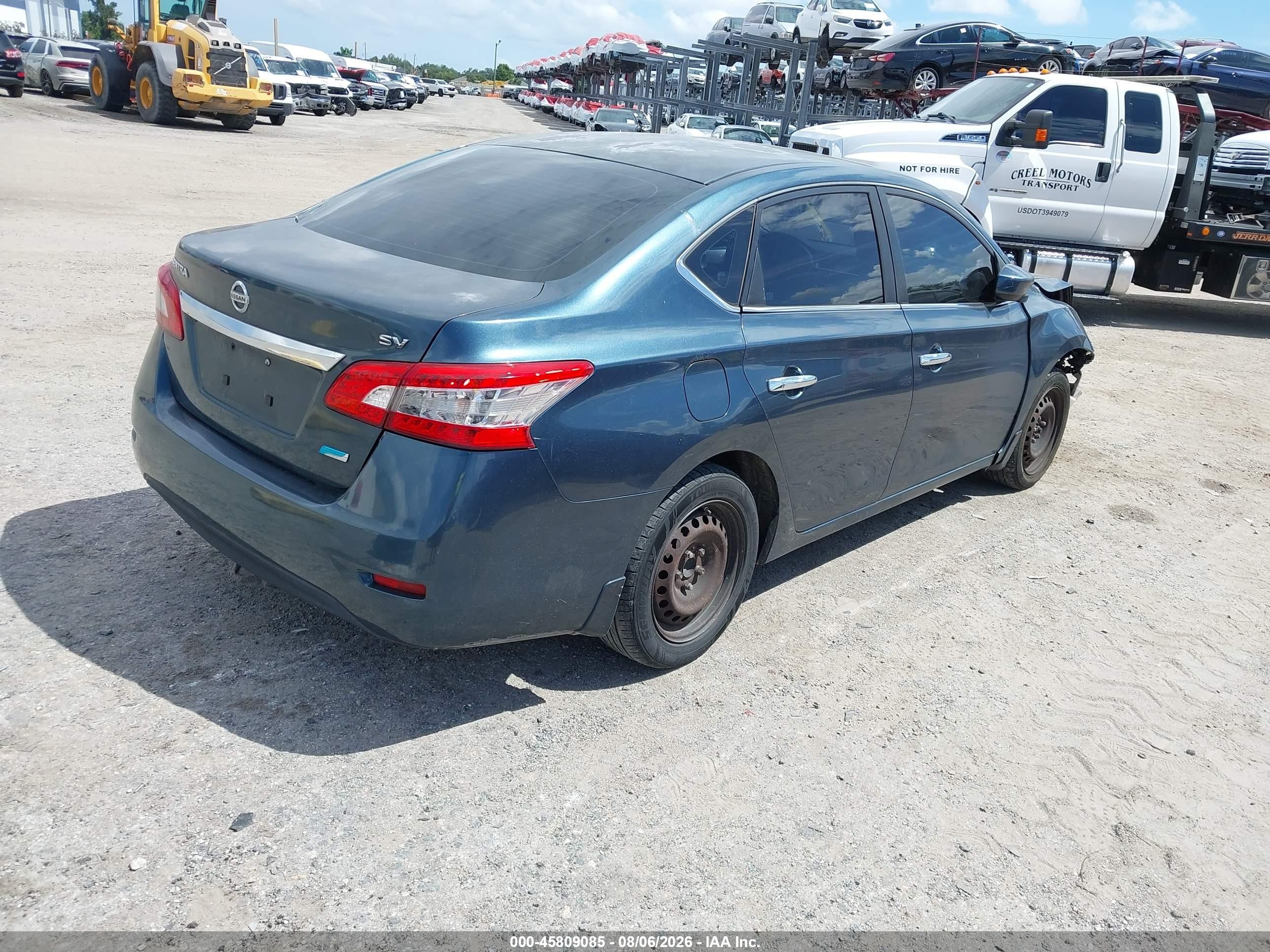 2014 Nissan Sentra Fe+ S/fe+ Sv/s/sl/sr/sv Blue vin: 3N1AB7APXEY215288