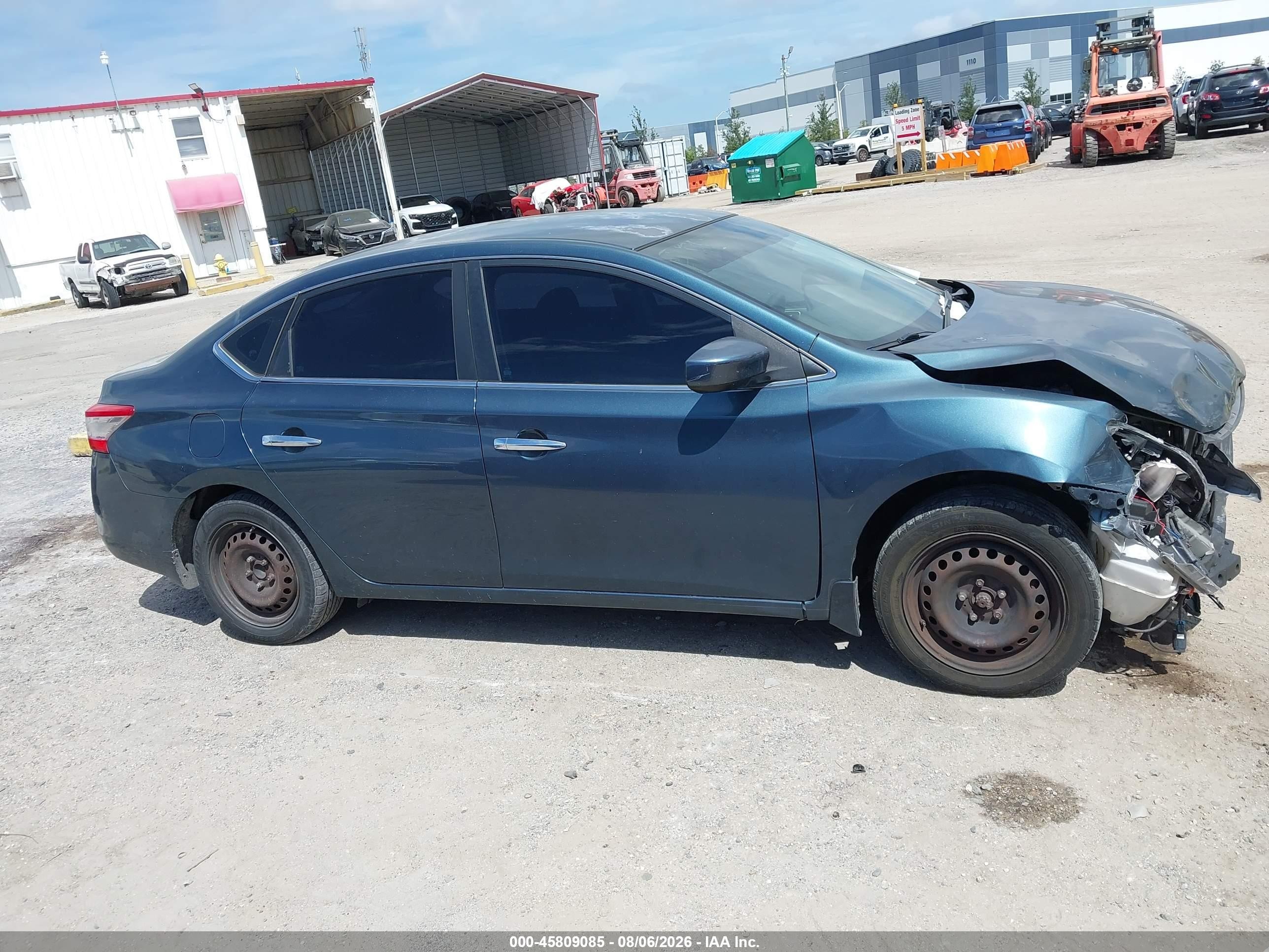 2014 Nissan Sentra Fe+ S/fe+ Sv/s/sl/sr/sv Blue vin: 3N1AB7APXEY215288