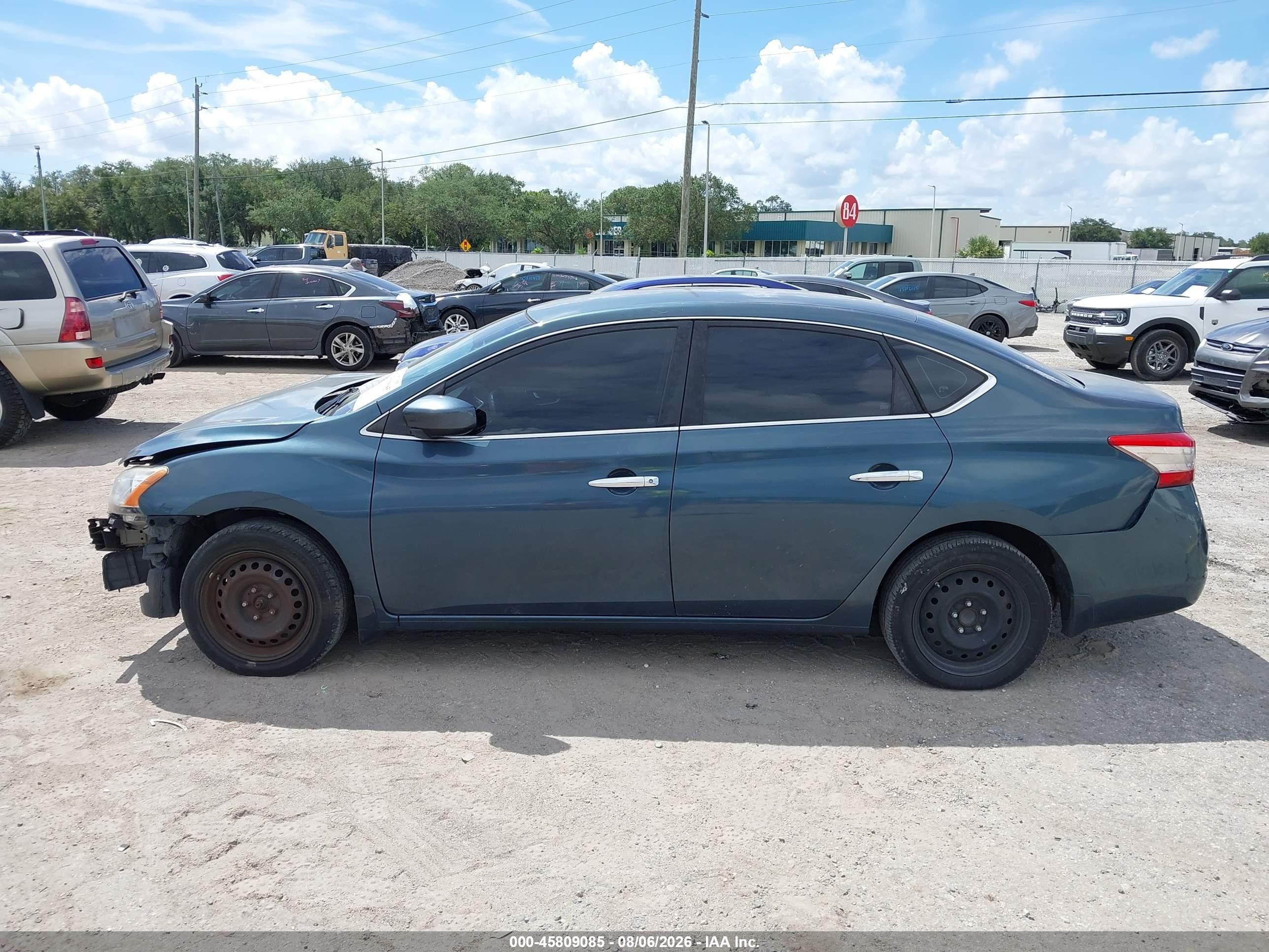 2014 Nissan Sentra Fe+ S/fe+ Sv/s/sl/sr/sv Blue vin: 3N1AB7APXEY215288