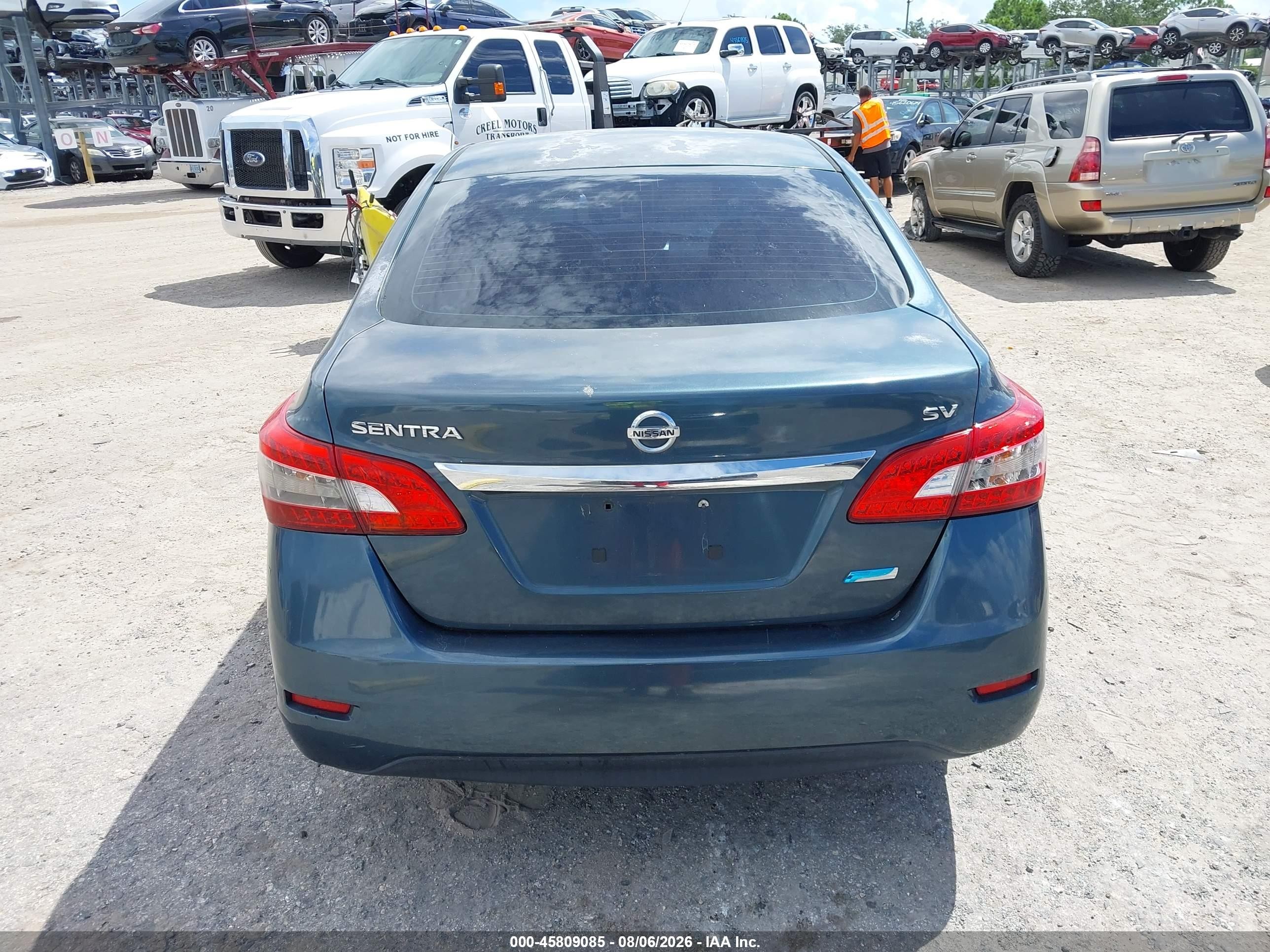 2014 Nissan Sentra Fe+ S/fe+ Sv/s/sl/sr/sv Blue vin: 3N1AB7APXEY215288