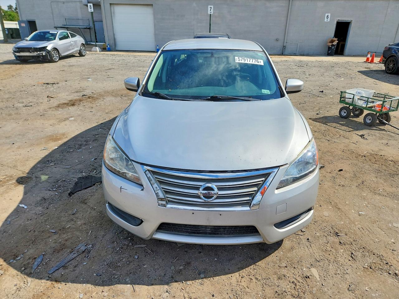 2014 Nissan Sentra Sv Серебряный vin: 3N1AB7APXEY240336