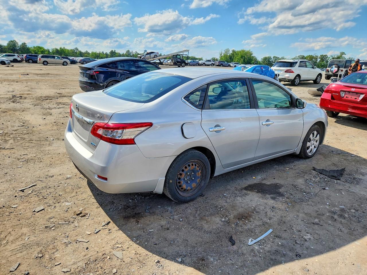 2014 Nissan Sentra Sv Серебряный vin: 3N1AB7APXEY240336