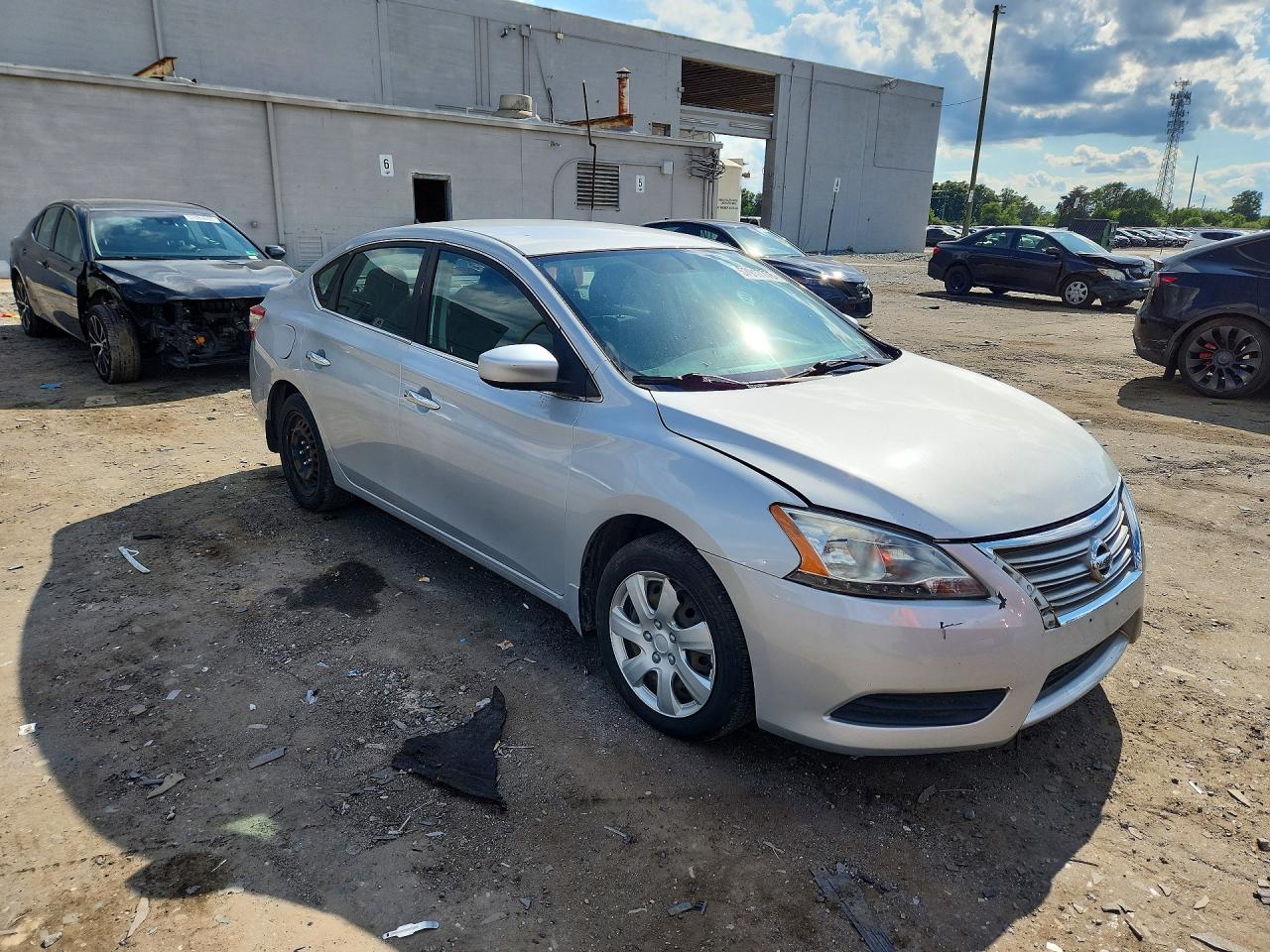 2014 Nissan Sentra Sv Серебряный vin: 3N1AB7APXEY240336