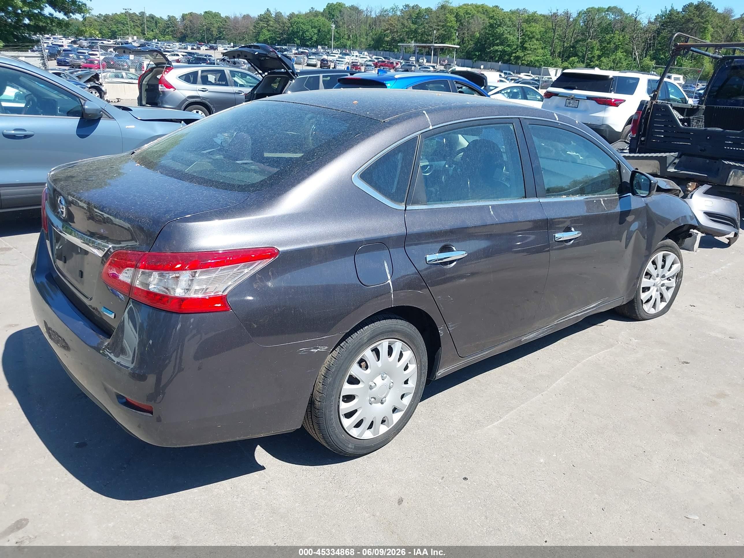 2014 Nissan Sentra S Black vin: 3N1AB7APXEY240823