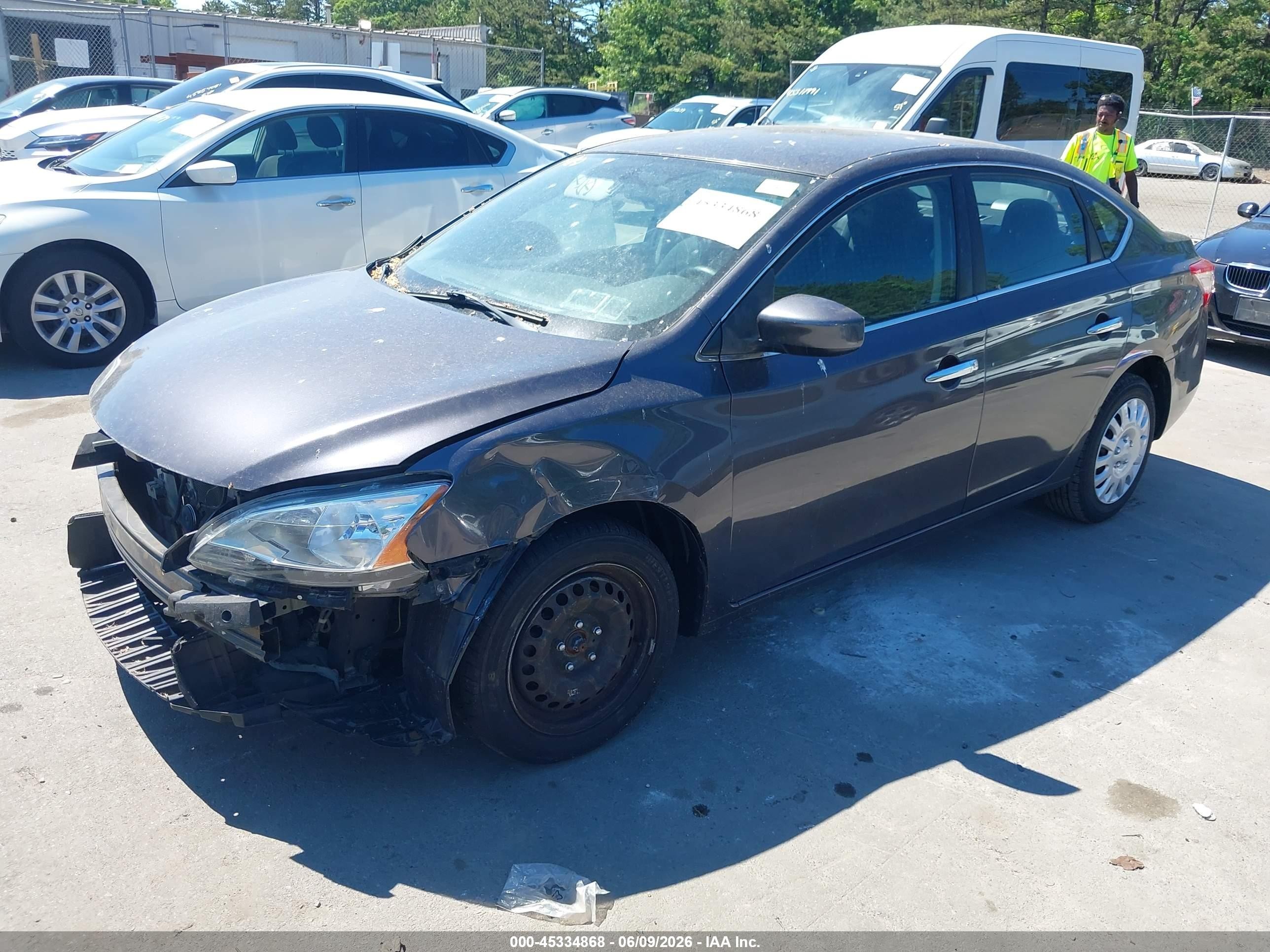 2014 Nissan Sentra S Black vin: 3N1AB7APXEY240823