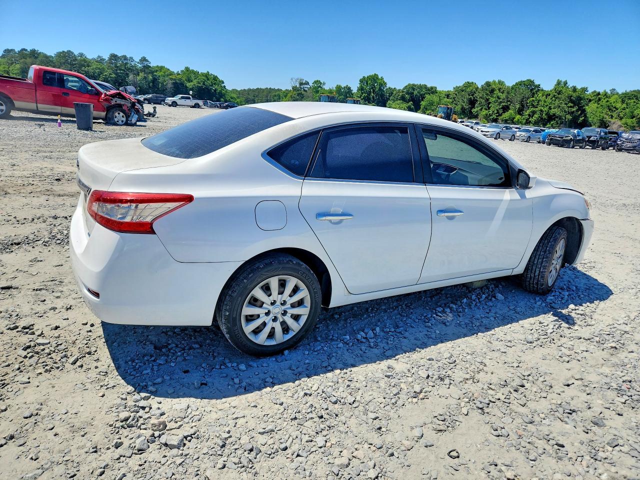 2014 Nissan Sentra S White vin: 3N1AB7APXEY243236