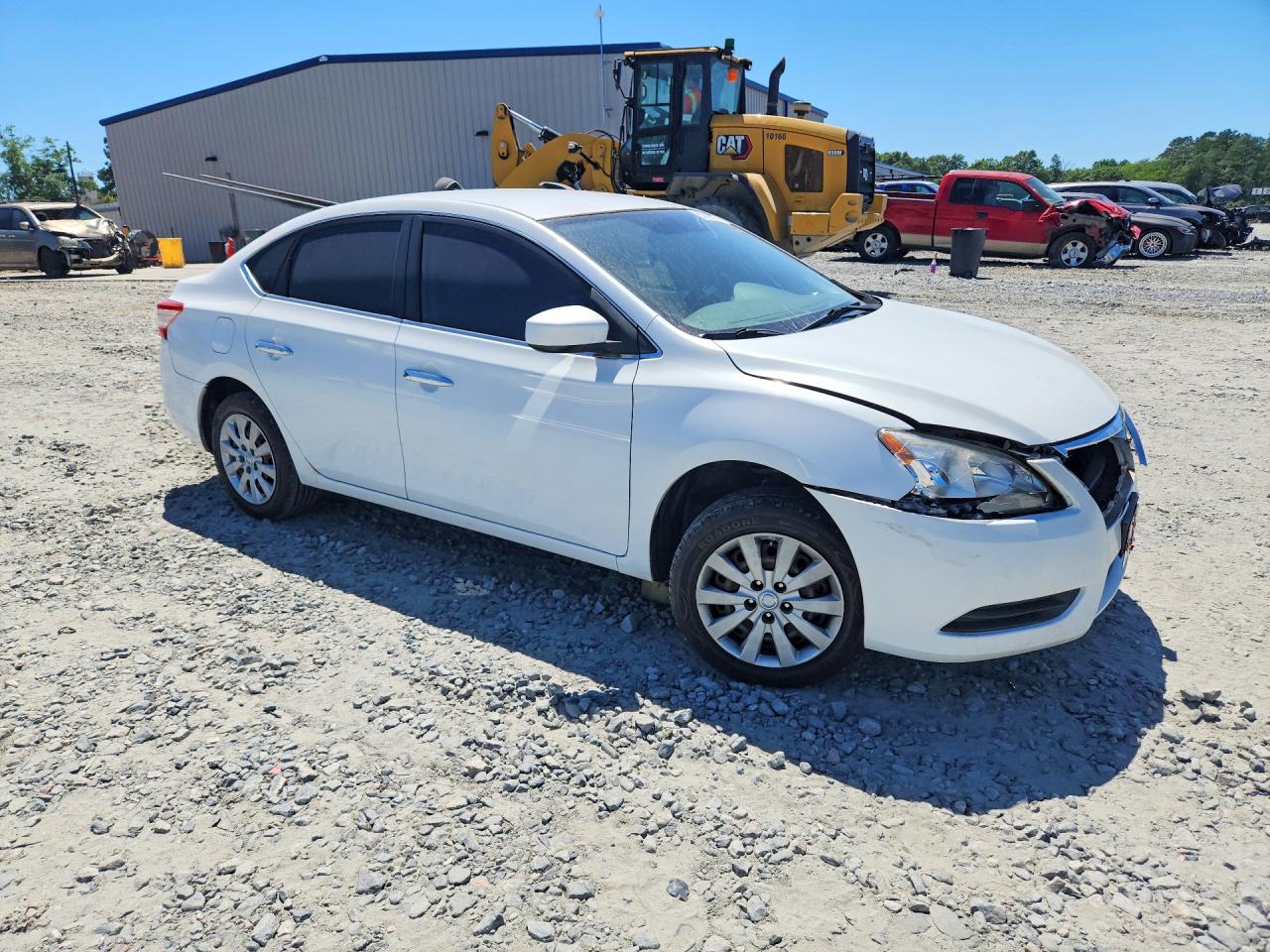 2014 Nissan Sentra S White vin: 3N1AB7APXEY243236