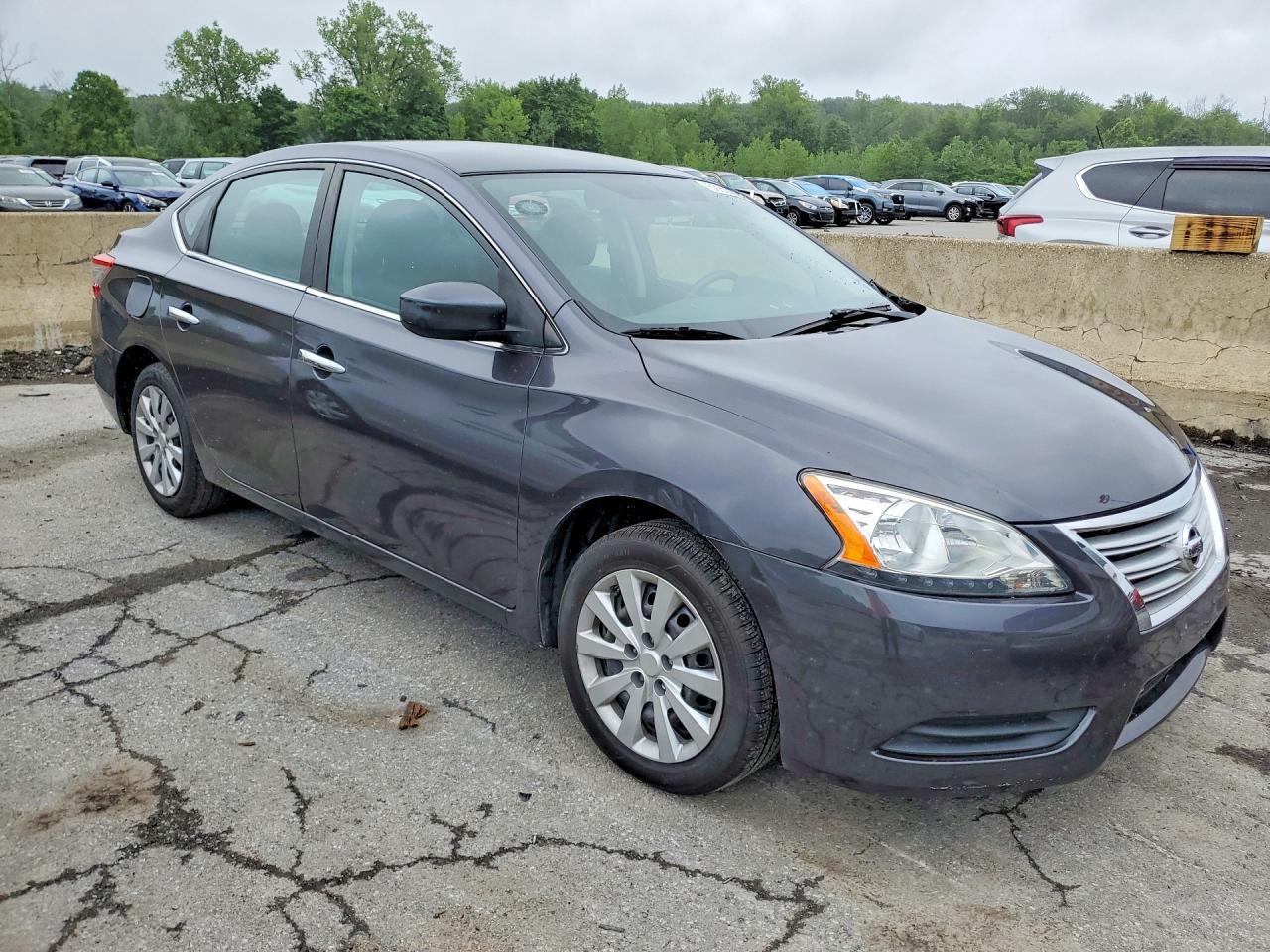 2014 Nissan Sentra Sv Gray vin: 3N1AB7APXEY249893