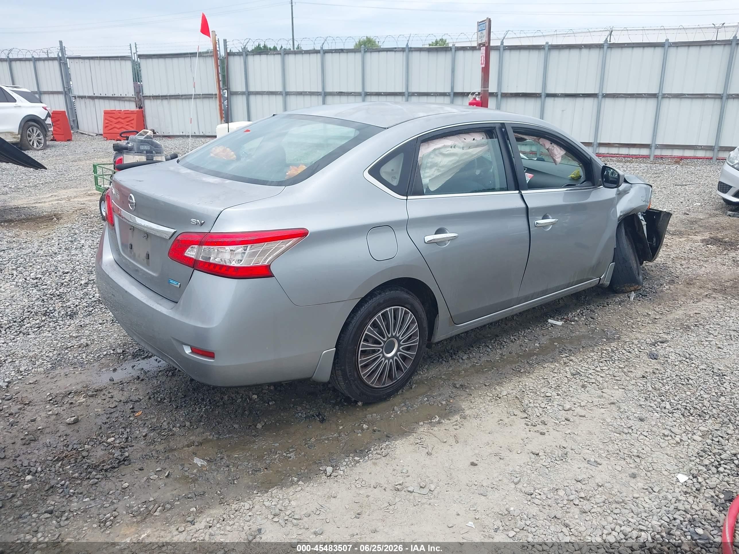2014 Nissan Sentra Fe+ S/fe+ Sv/s/sl/sr/sv Серый vin: 3N1AB7APXEY252387