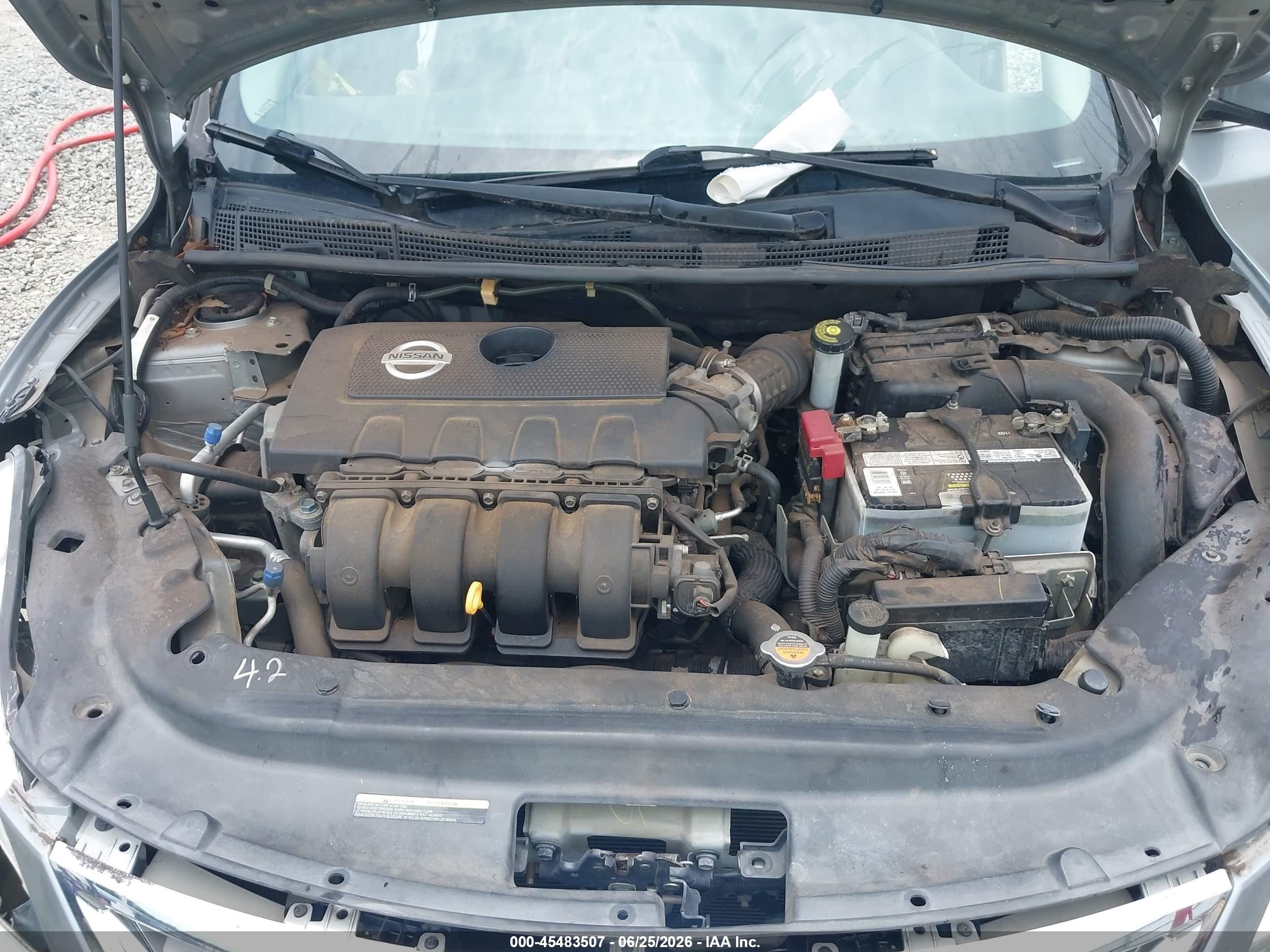 2014 Nissan Sentra Fe+ S/fe+ Sv/s/sl/sr/sv Серый vin: 3N1AB7APXEY252387