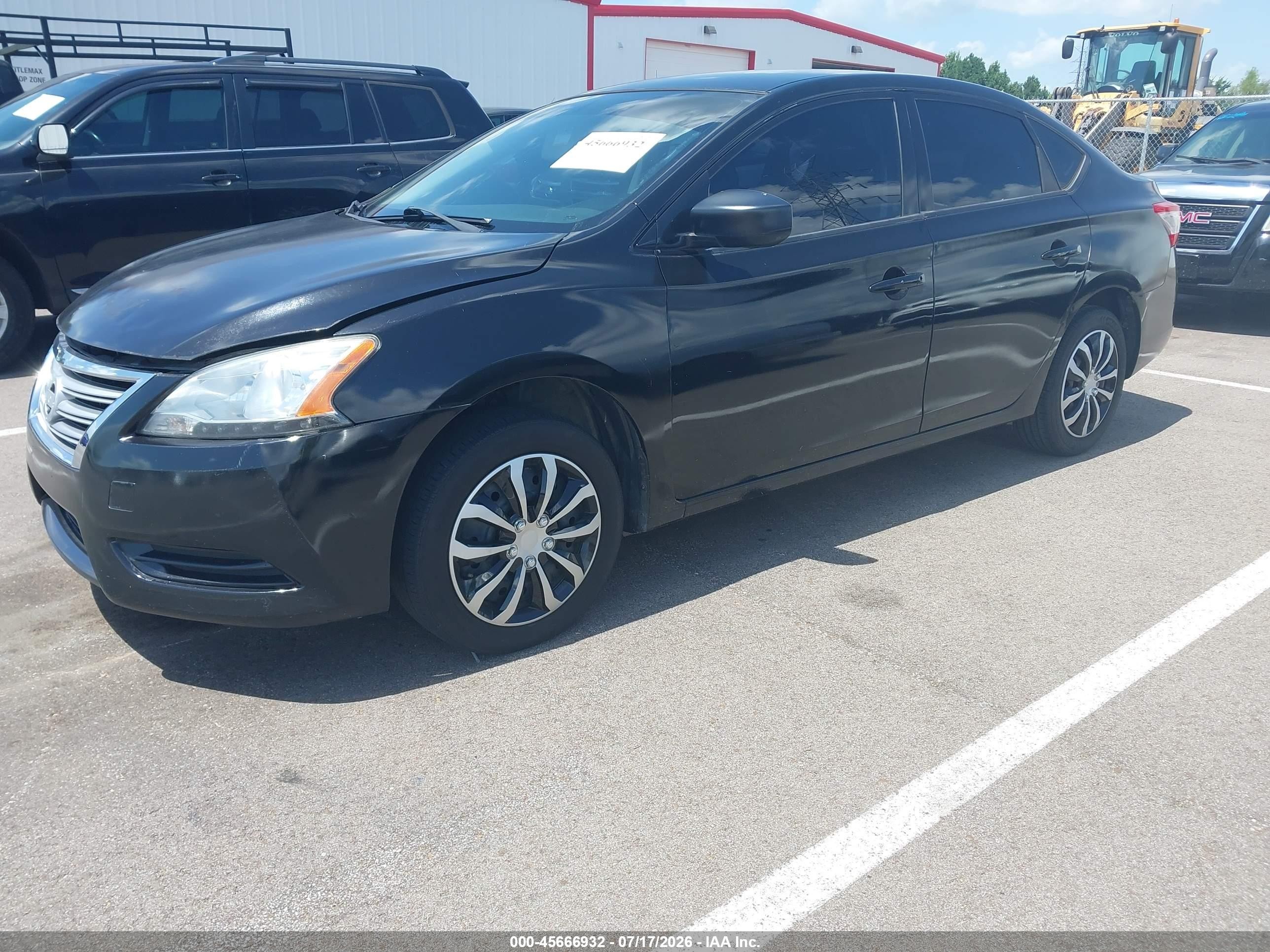 2014 Nissan Sentra Sv Black vin: 3N1AB7APXEY253197