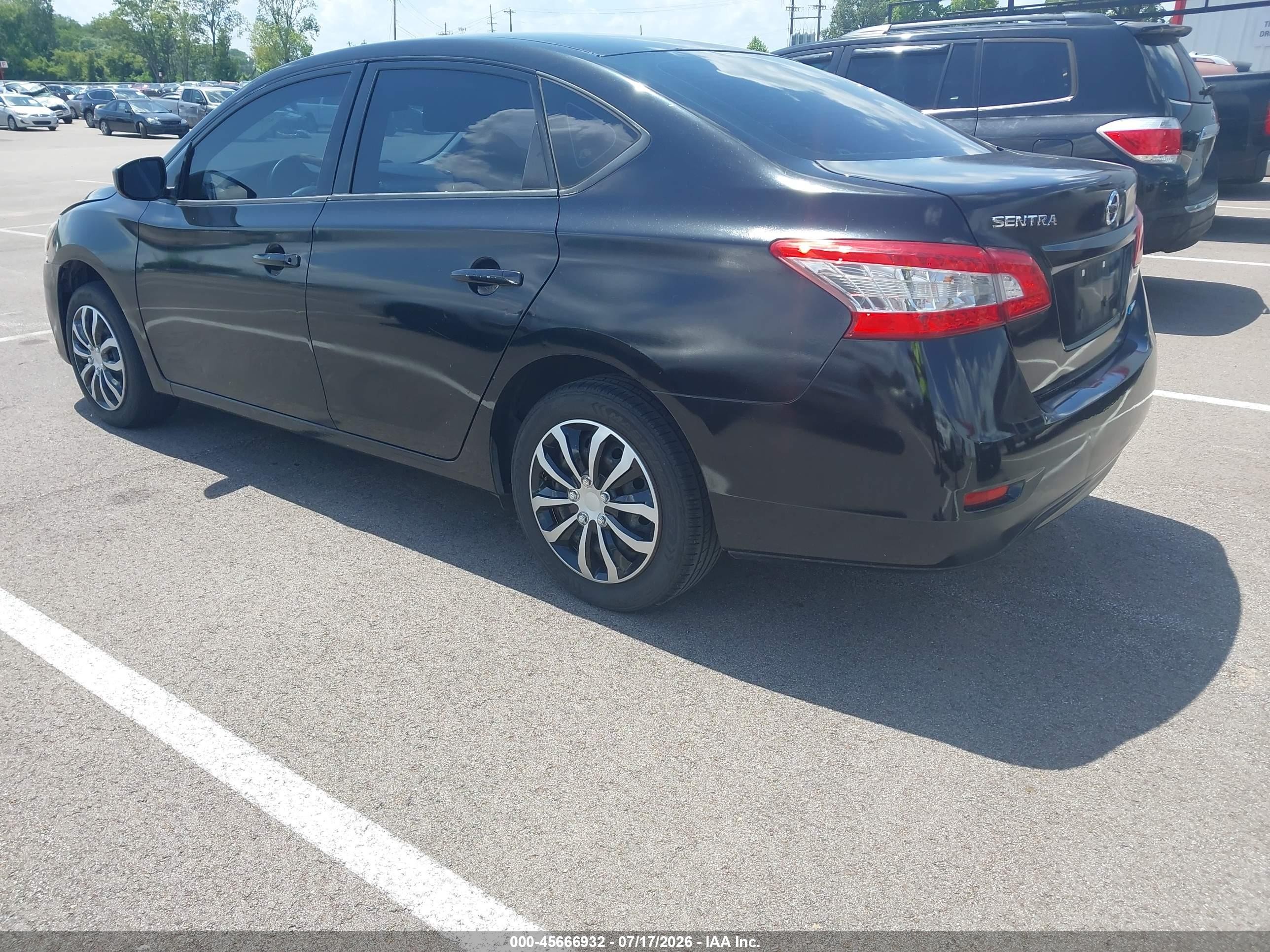 2014 Nissan Sentra Sv Black vin: 3N1AB7APXEY253197