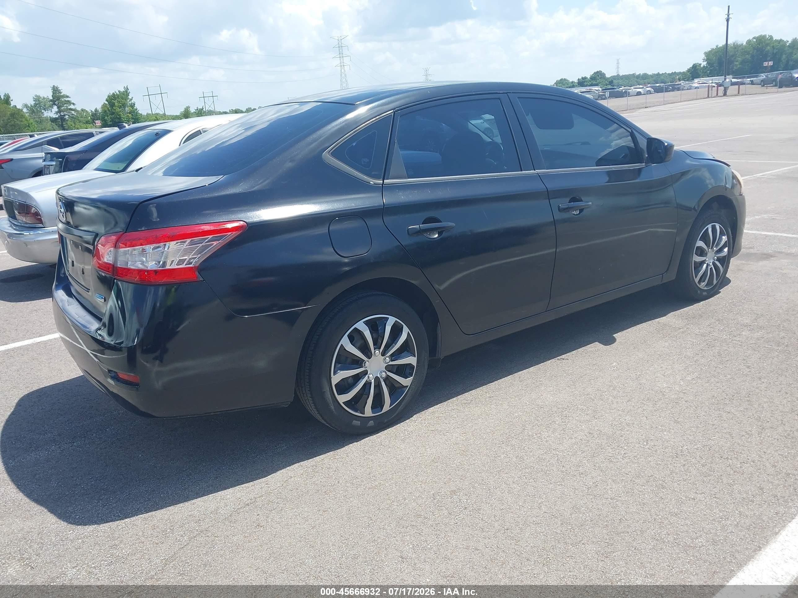 2014 Nissan Sentra Sv Black vin: 3N1AB7APXEY253197