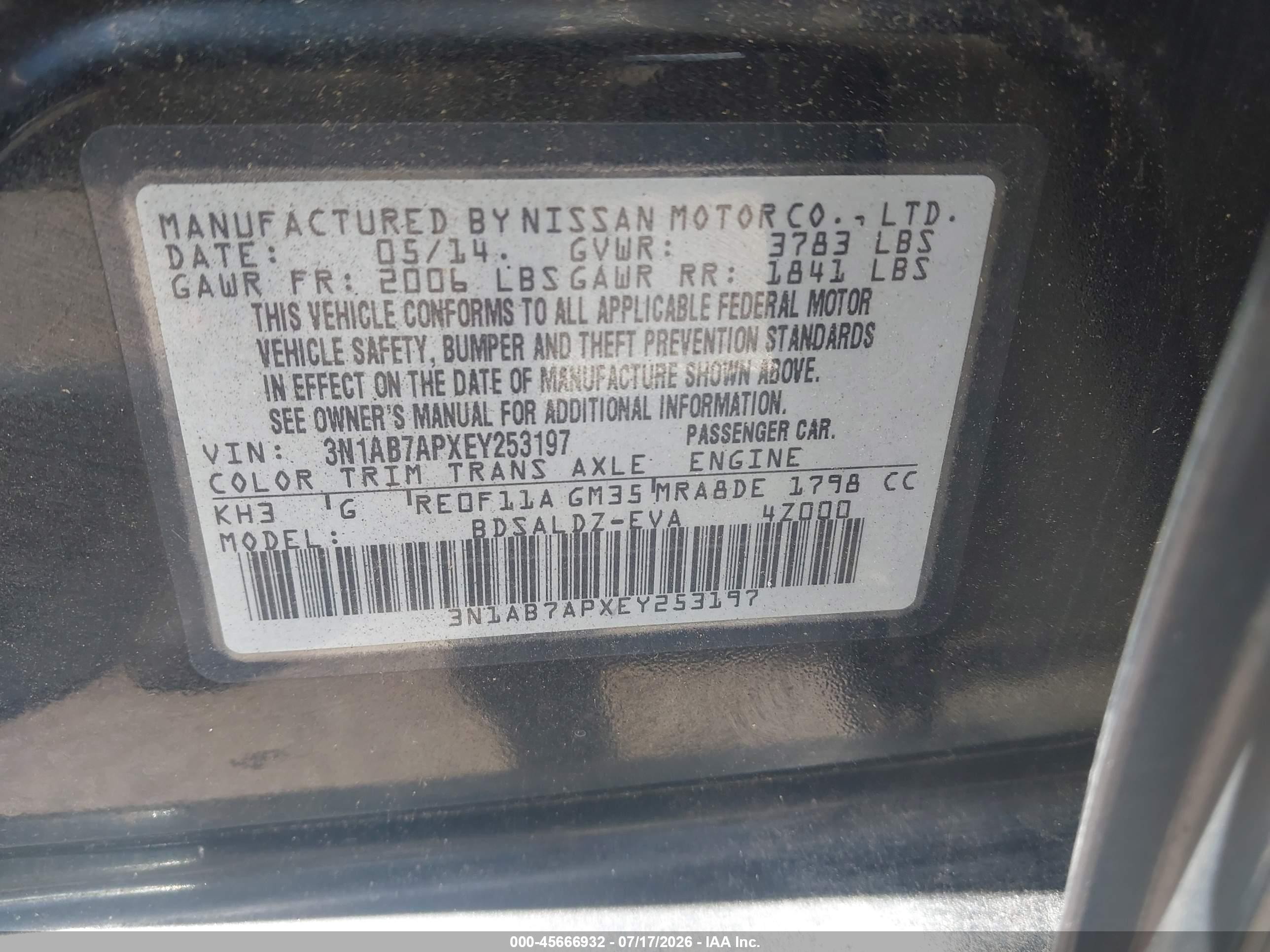 2014 Nissan Sentra Sv Black vin: 3N1AB7APXEY253197