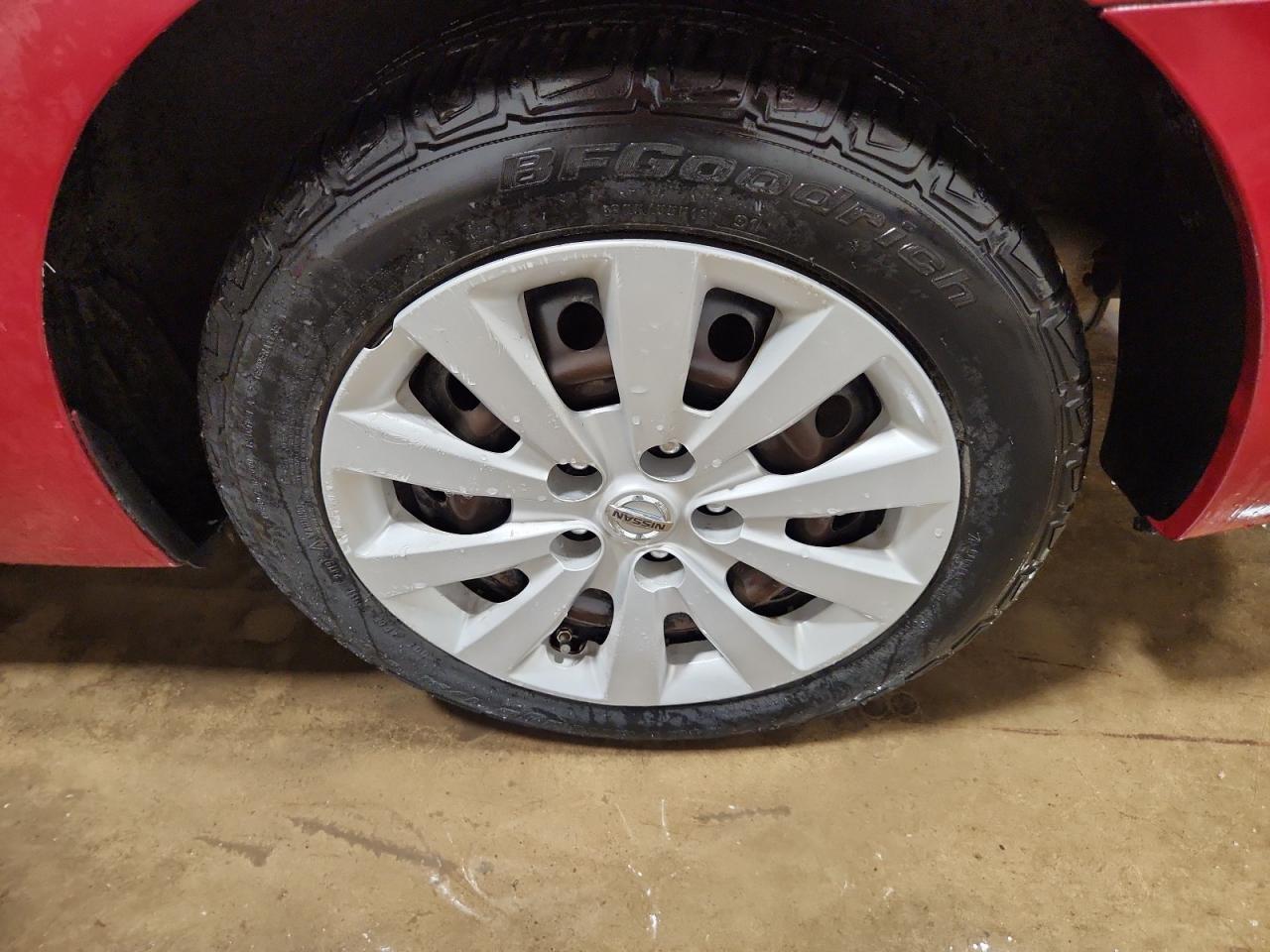2014 Nissan Sentra Sv Red vin: 3N1AB7APXEY253393 Damage: Left Rear Wheel Cover, Broken, Replacement Required