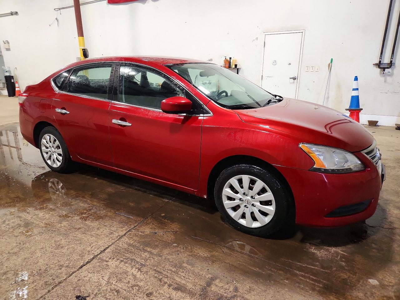 2014 Nissan Sentra Sv Red vin: 3N1AB7APXEY253393
