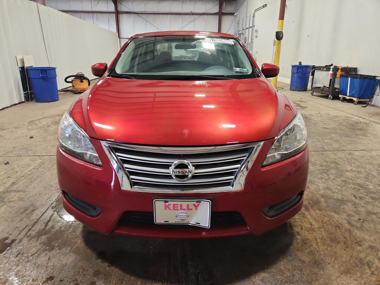 2014 Nissan Sentra Sv Red vin: 3N1AB7APXEY253393 Damage: Left Head Lamp, Faded, Repair Required