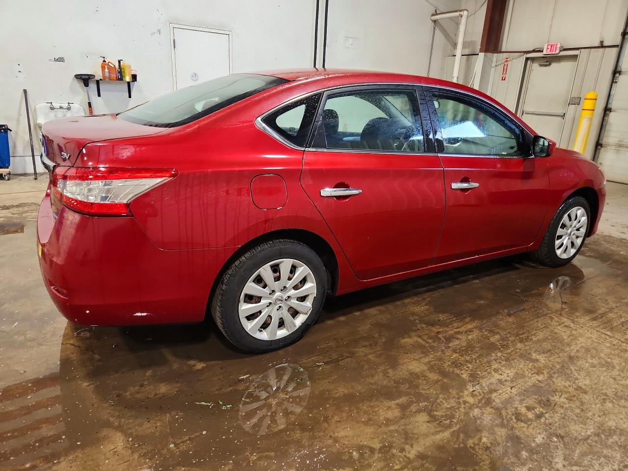 2014 Nissan Sentra Sv Red vin: 3N1AB7APXEY253393