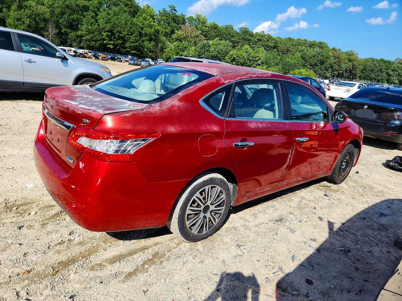2014 Nissan Sentra Sv Maroon vin: 3N1AB7APXEY255046