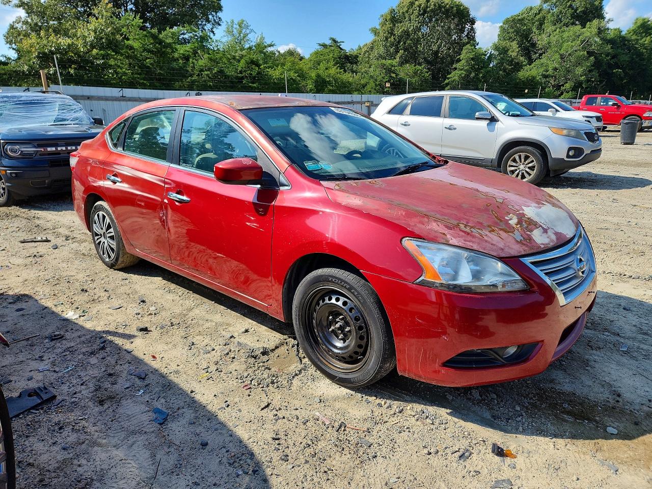2014 Nissan Sentra Sv Maroon vin: 3N1AB7APXEY255046