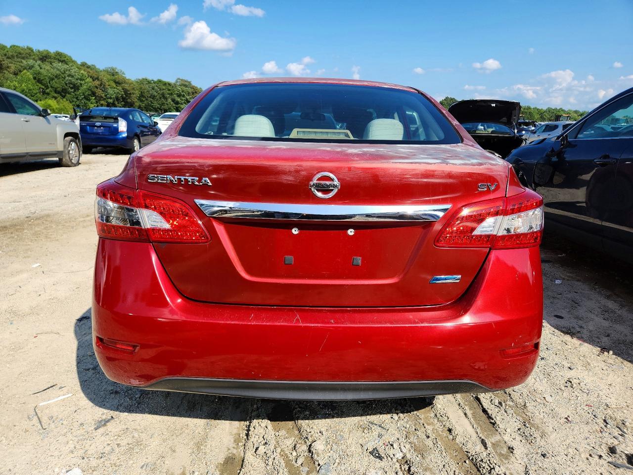 2014 Nissan Sentra Sv Maroon vin: 3N1AB7APXEY255046