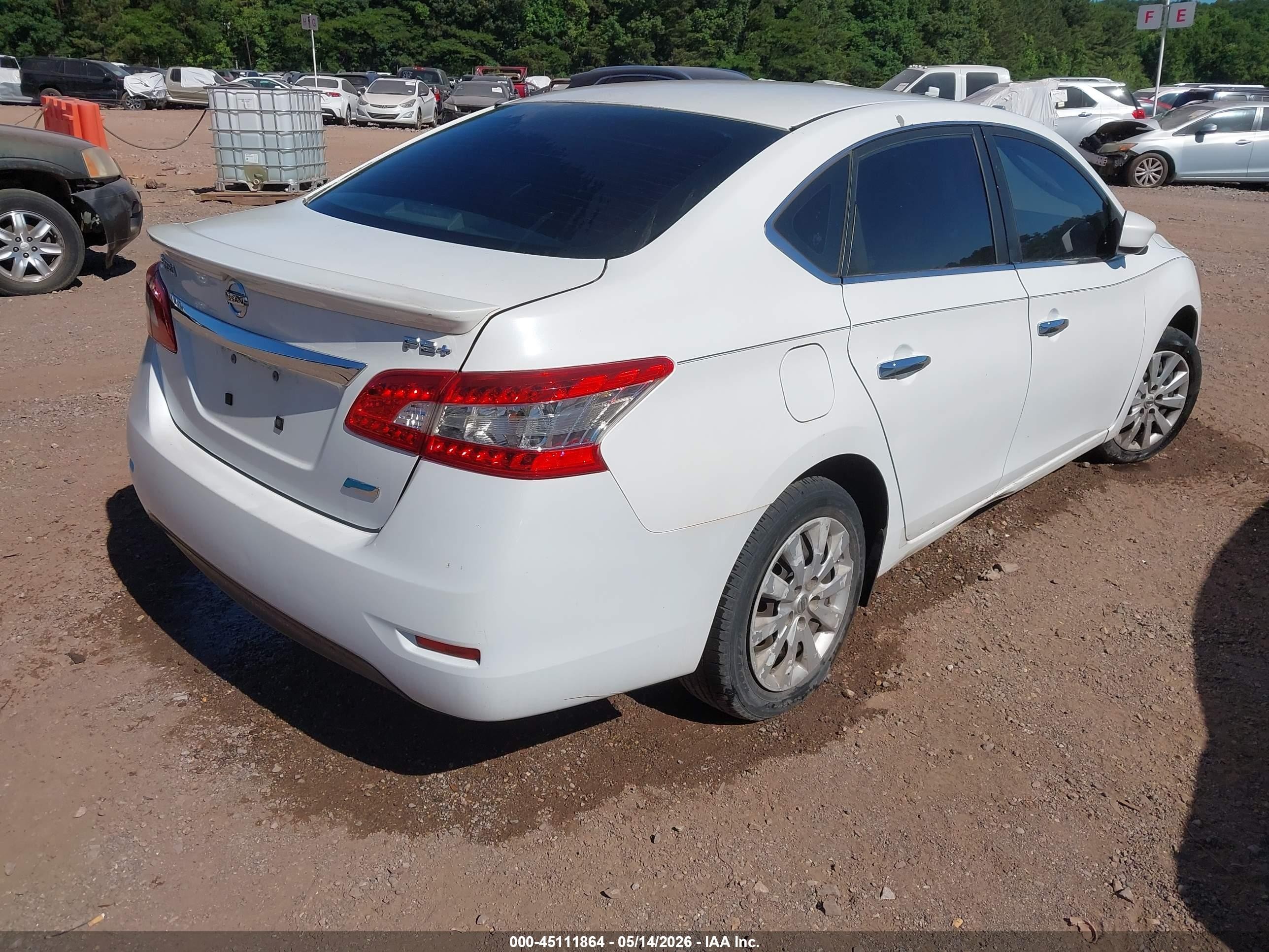 2014 Nissan Sentra Fe+ S White vin: 3N1AB7APXEY257377