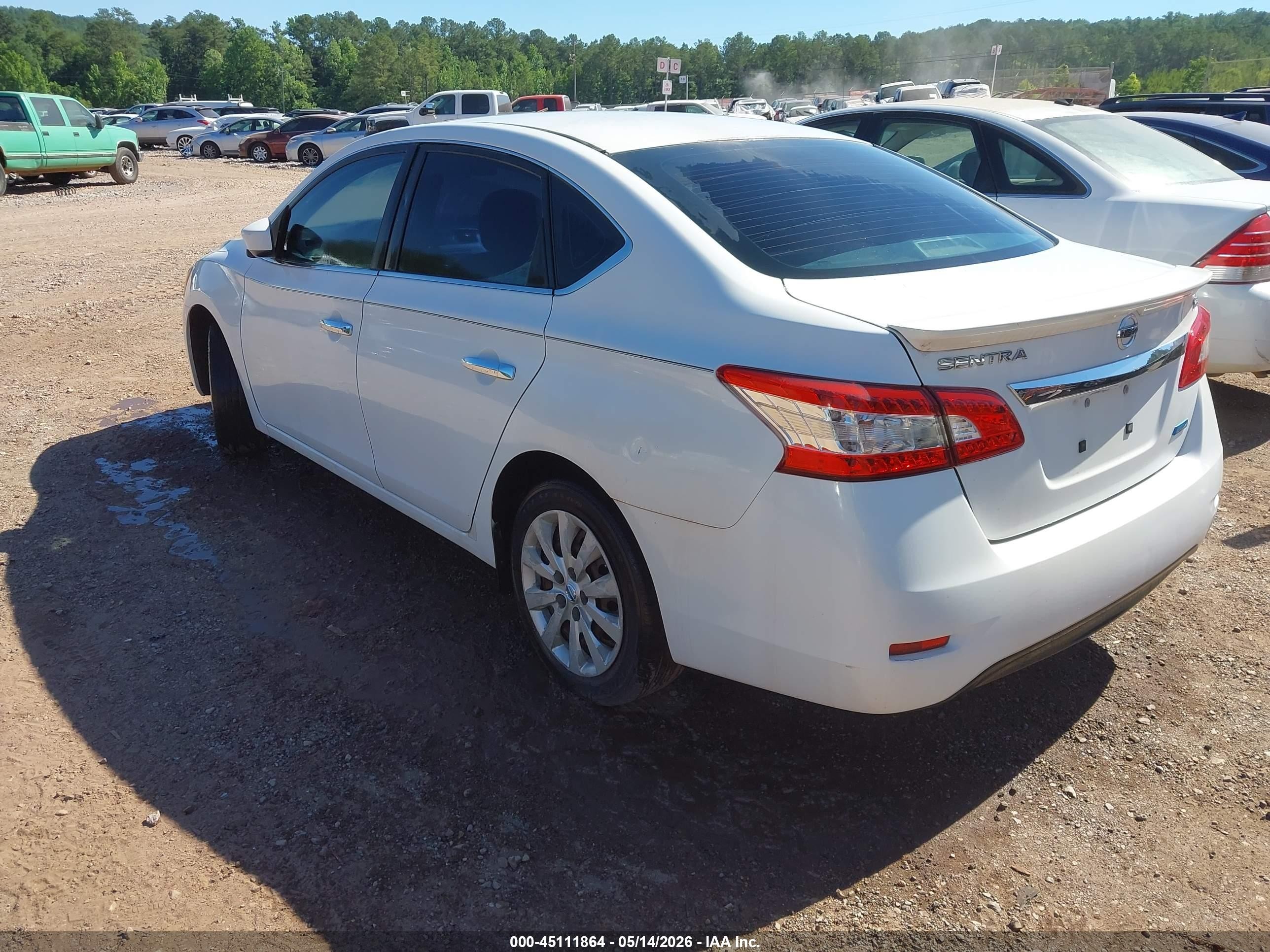 2014 Nissan Sentra Fe+ S White vin: 3N1AB7APXEY257377