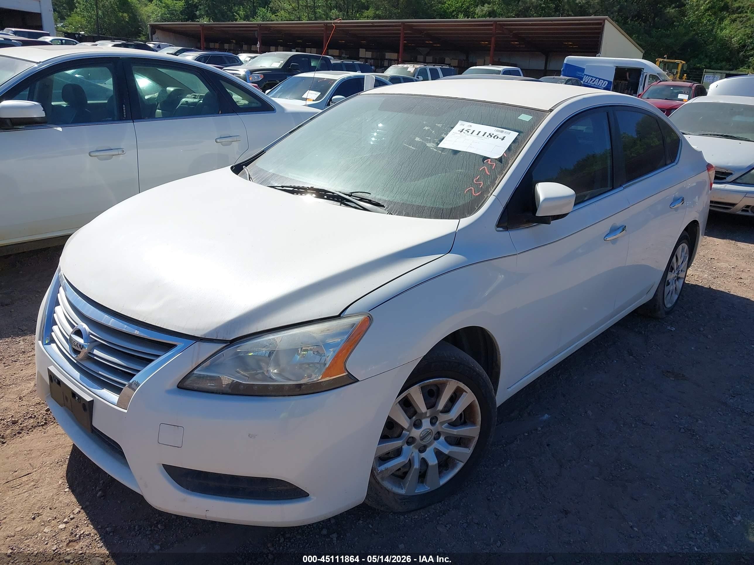 2014 Nissan Sentra Fe+ S White vin: 3N1AB7APXEY257377