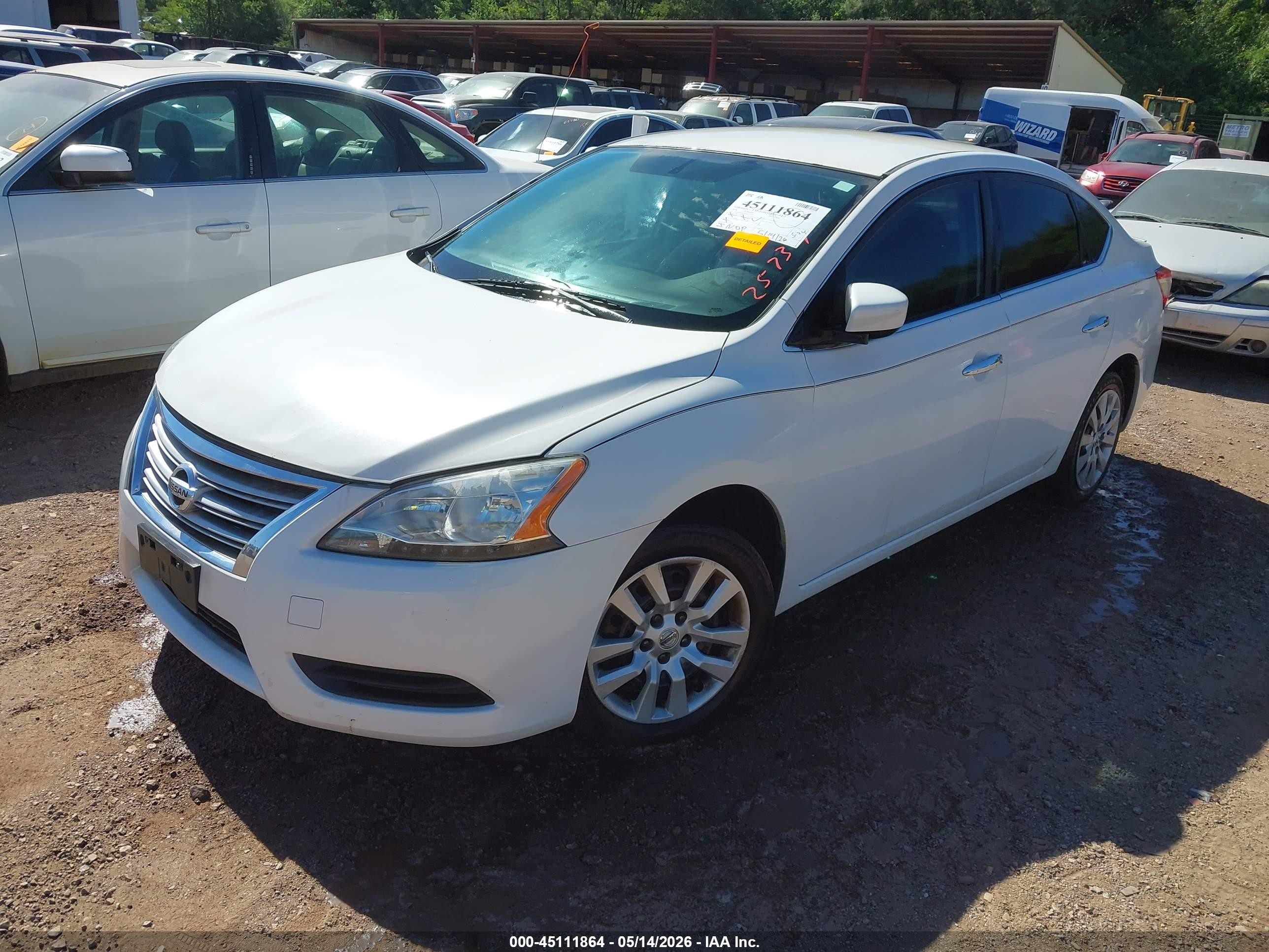 2014 Nissan Sentra Fe+ S White vin: 3N1AB7APXEY257377