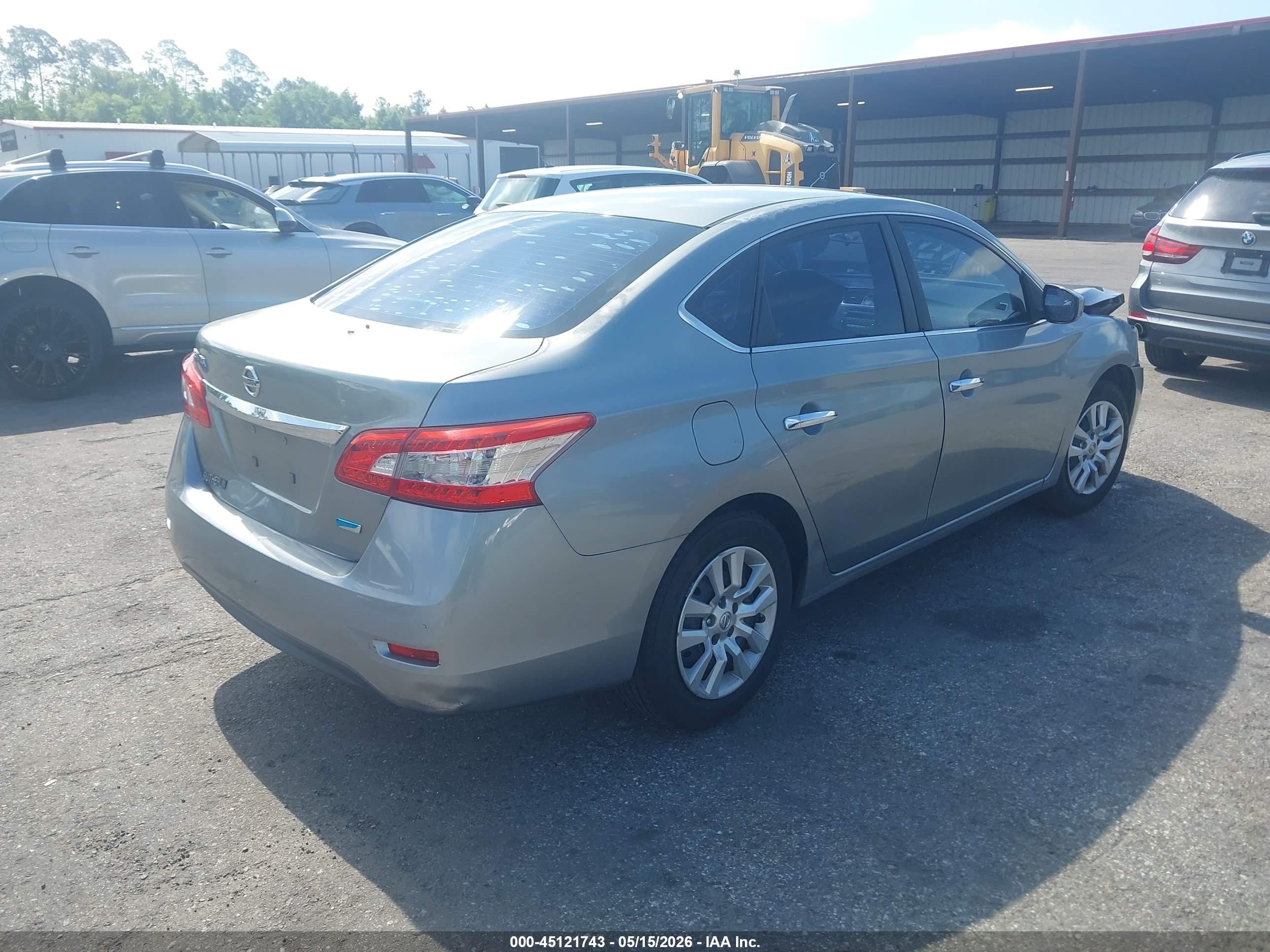 2014 Nissan Sentra S Gray vin: 3N1AB7APXEY260196