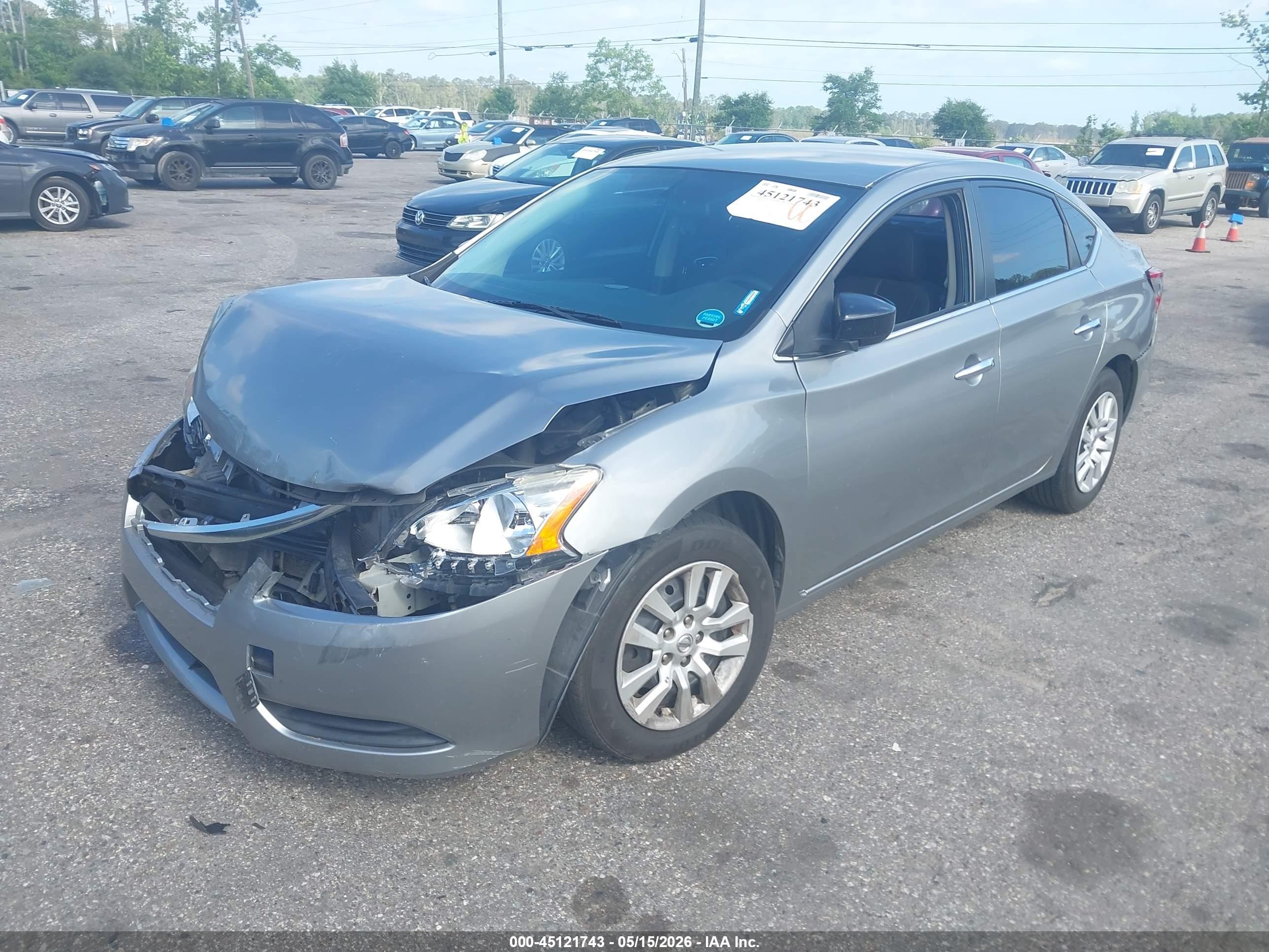 2014 Nissan Sentra S Gray vin: 3N1AB7APXEY260196