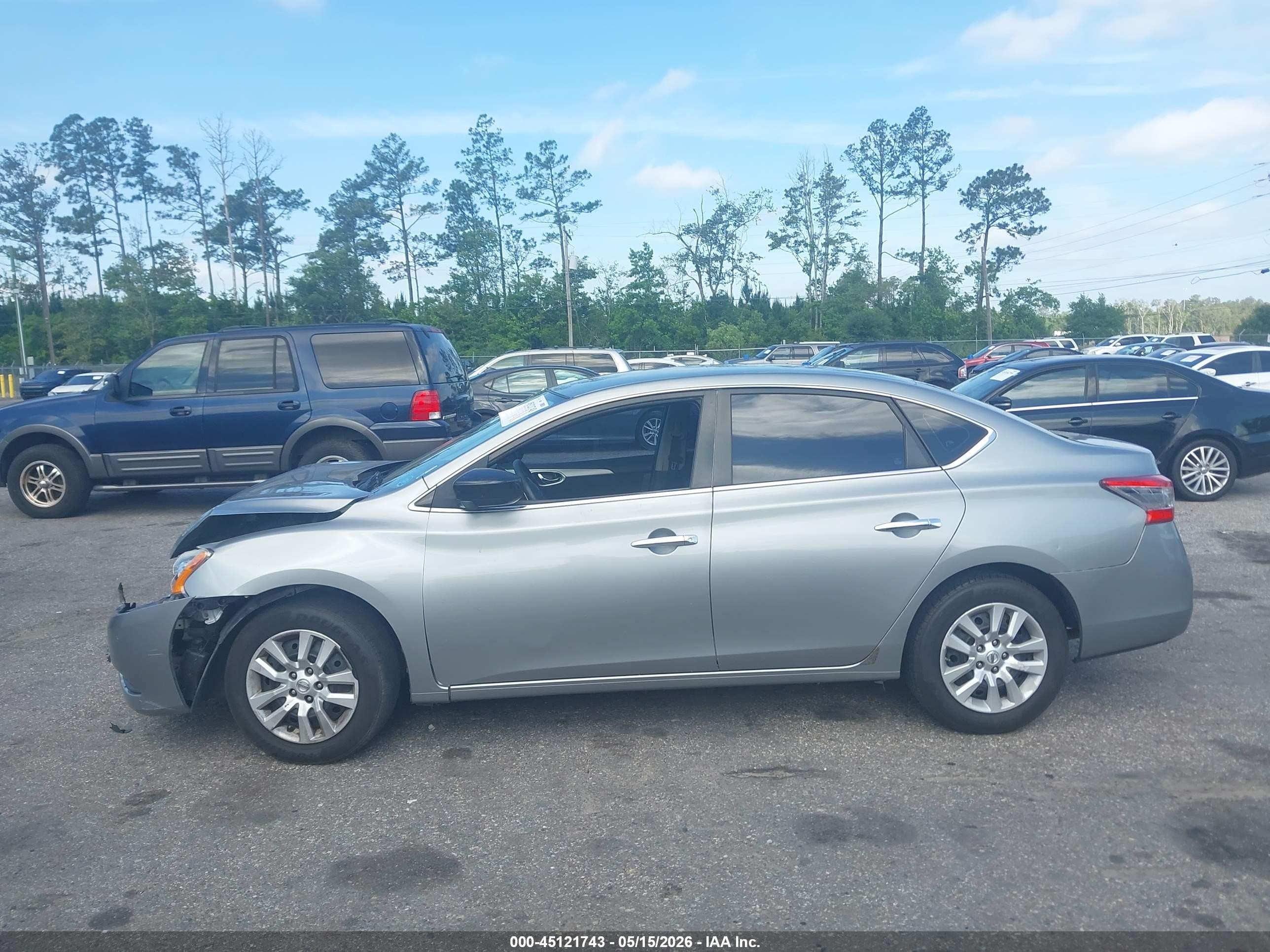 2014 Nissan Sentra S Gray vin: 3N1AB7APXEY260196