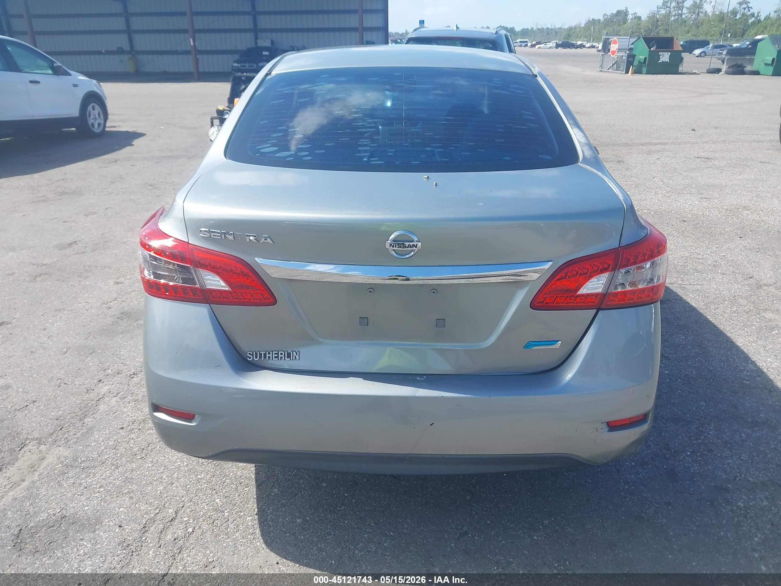 2014 Nissan Sentra S Gray vin: 3N1AB7APXEY260196