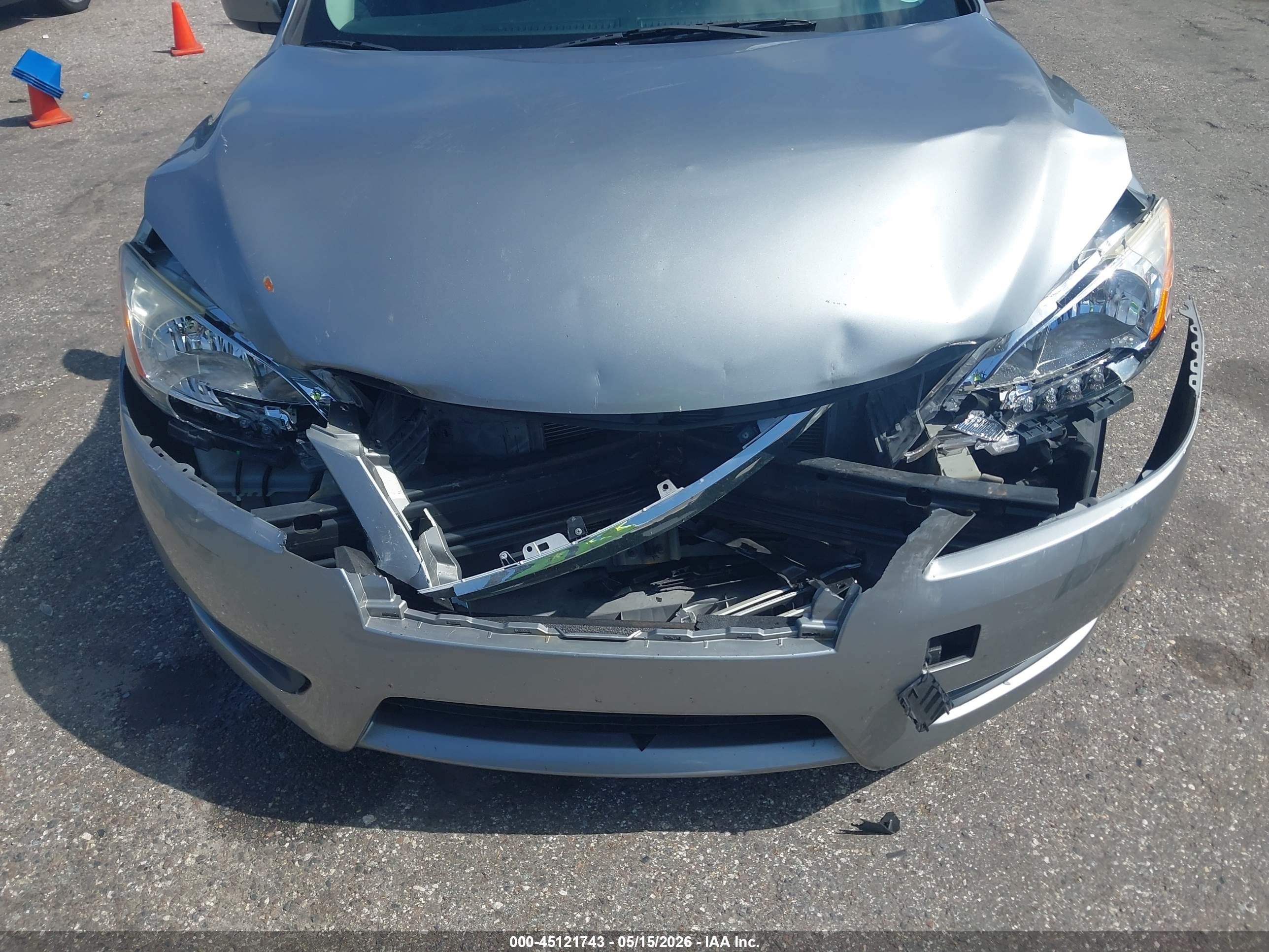 2014 Nissan Sentra S Gray vin: 3N1AB7APXEY260196