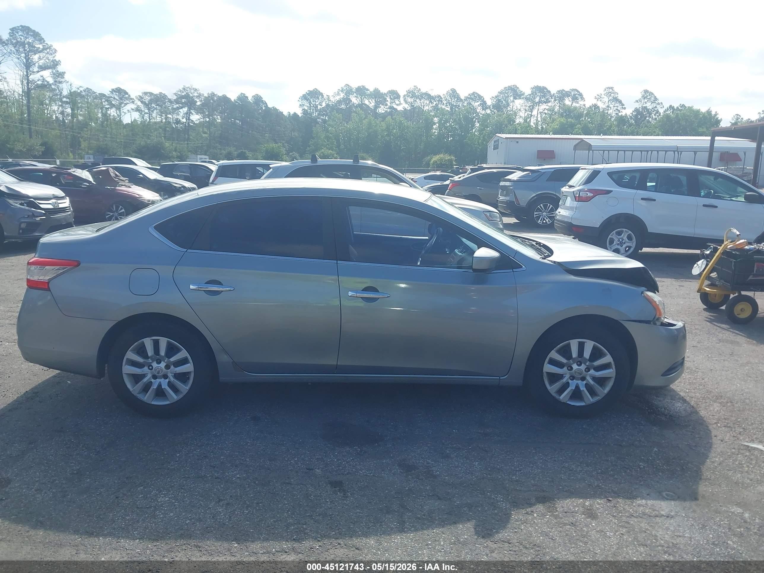 2014 Nissan Sentra S Gray vin: 3N1AB7APXEY260196