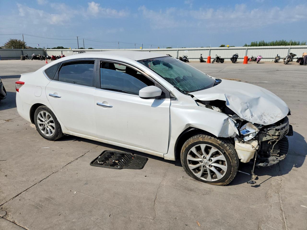 2014 Nissan Sentra Fe+ Sv White vin: 3N1AB7APXEY266399