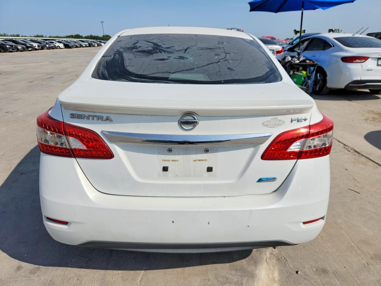 2014 Nissan Sentra Fe+ Sv White vin: 3N1AB7APXEY266399