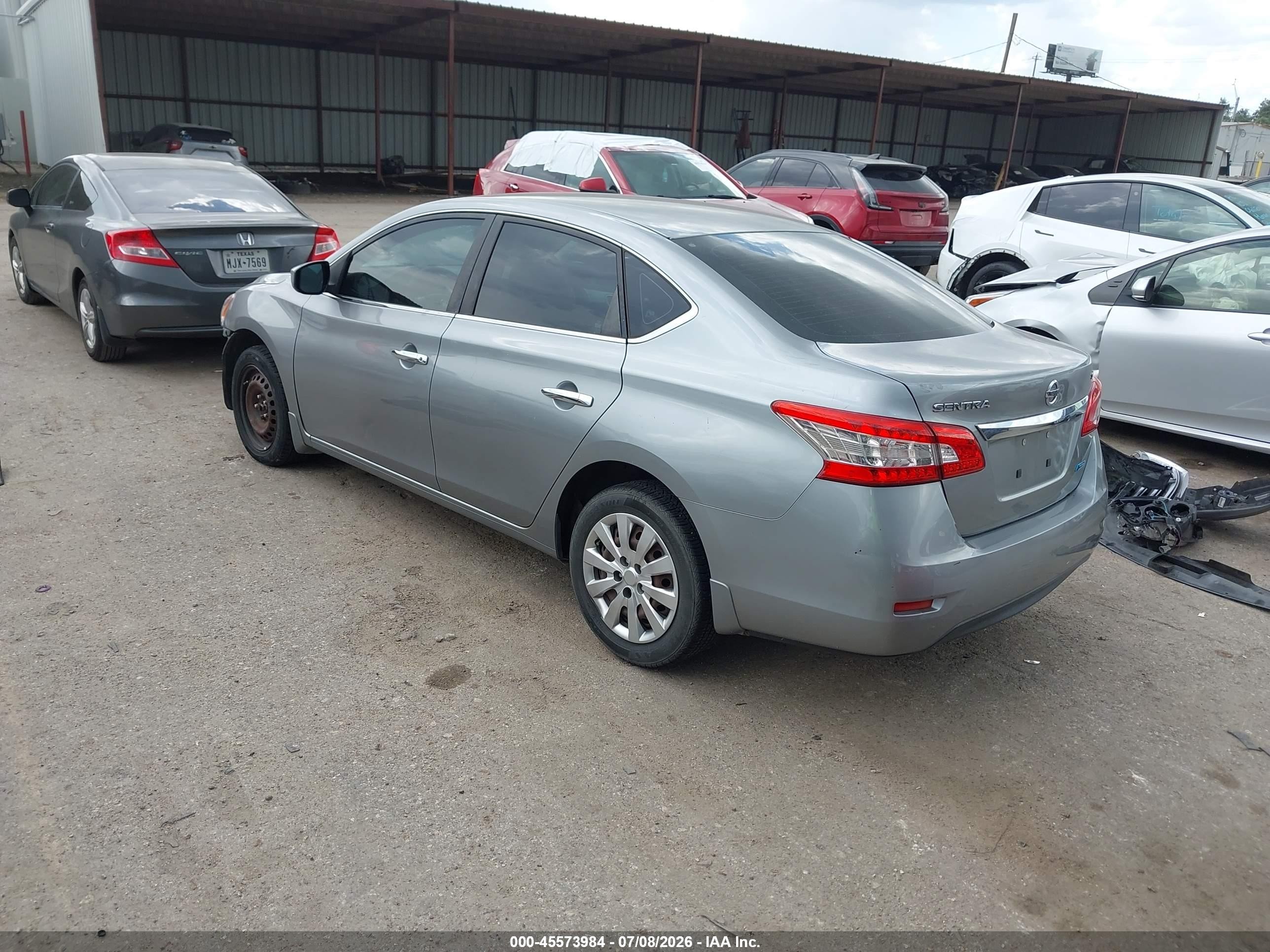 2014 Nissan Sentra Sv Gray vin: 3N1AB7APXEY266595