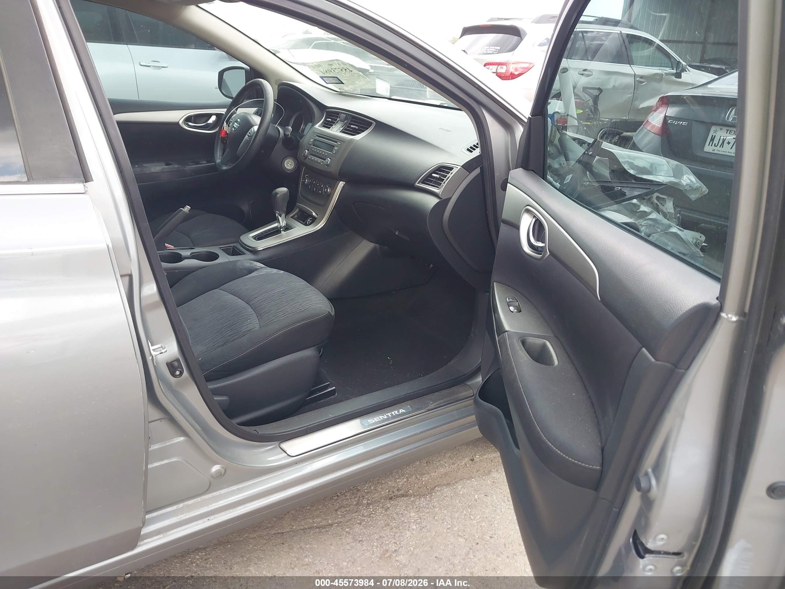 2014 Nissan Sentra Sv Gray vin: 3N1AB7APXEY266595