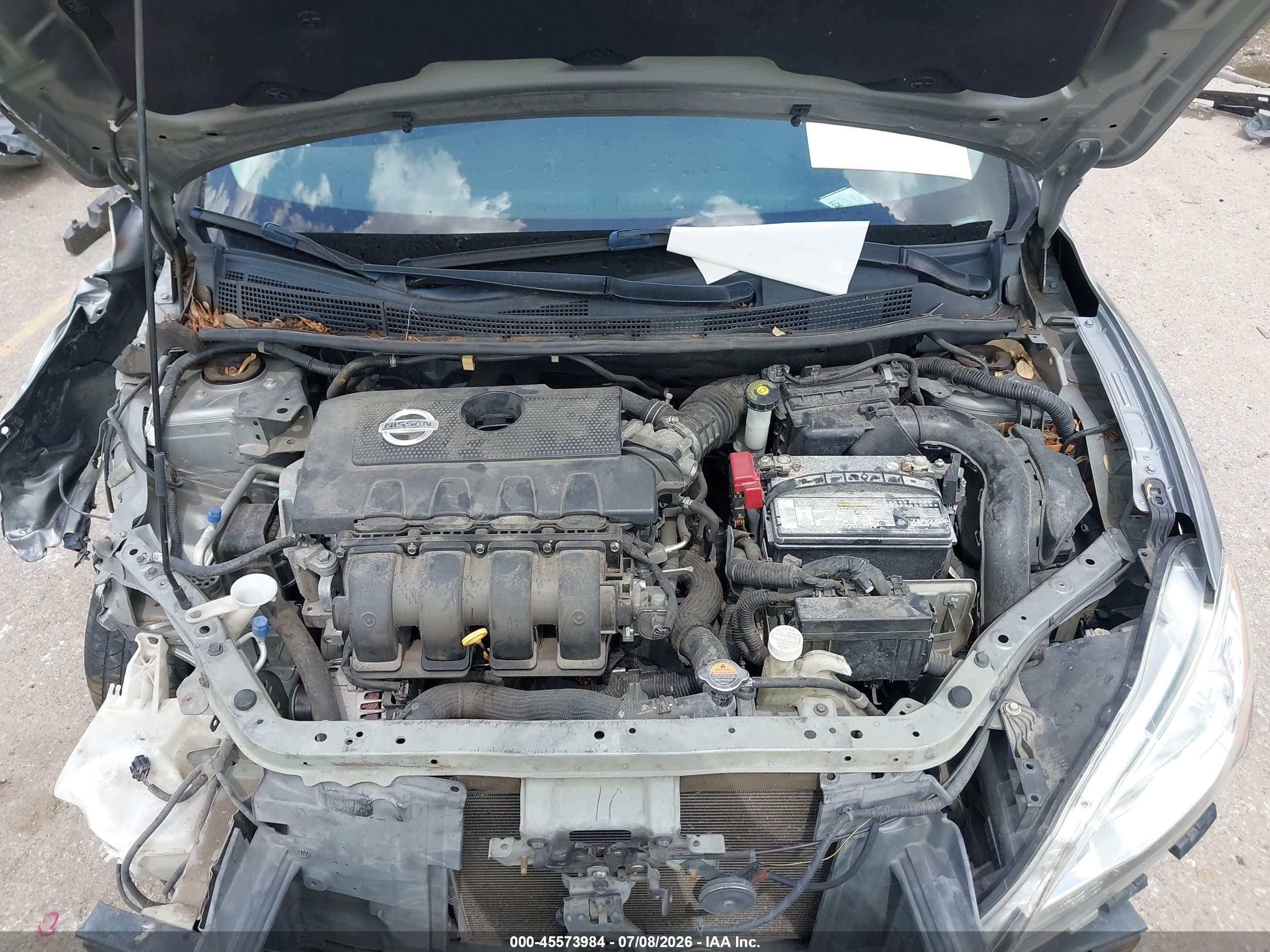 2014 Nissan Sentra Sv Gray vin: 3N1AB7APXEY266595