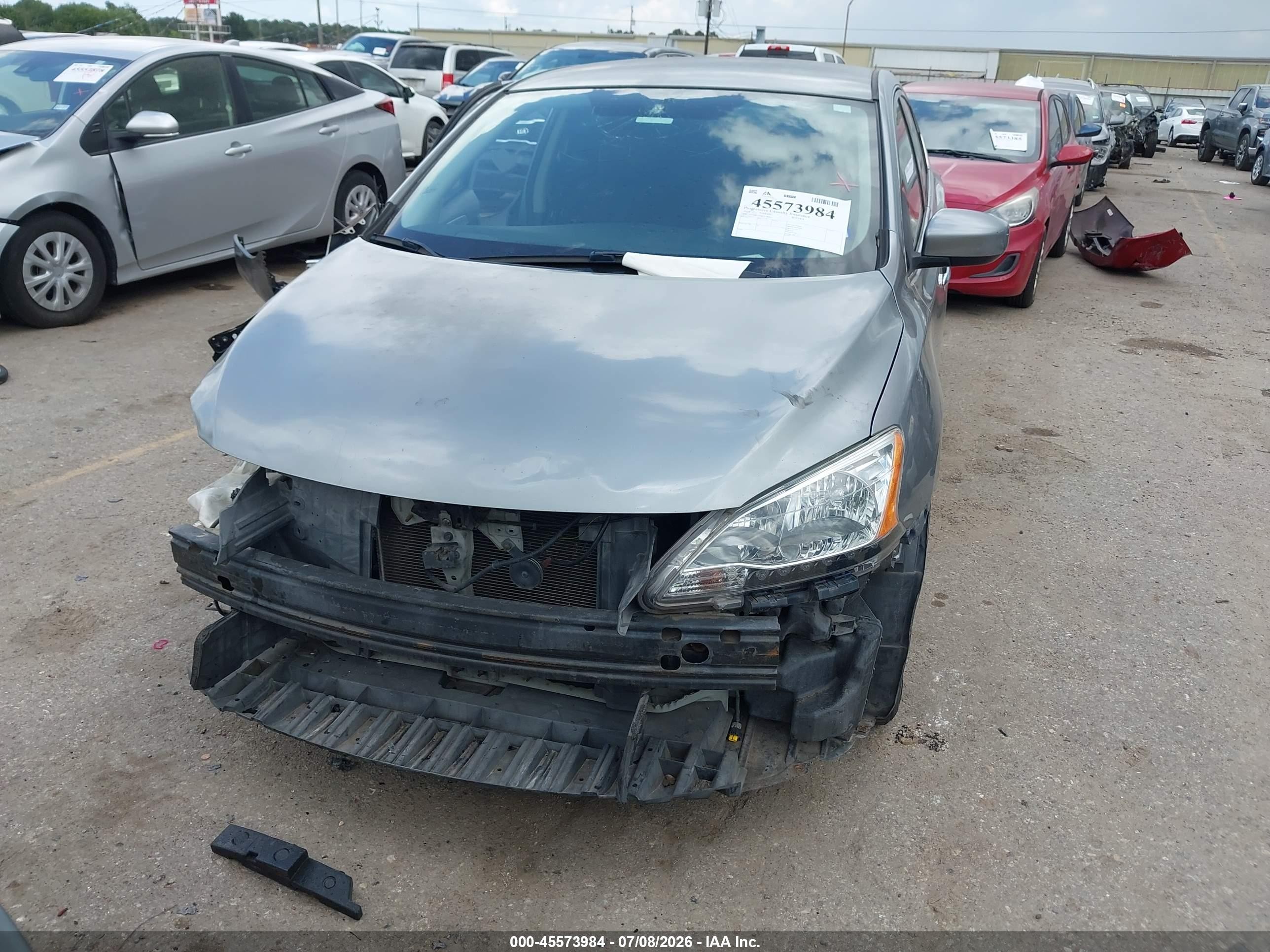 2014 Nissan Sentra Sv Gray vin: 3N1AB7APXEY266595