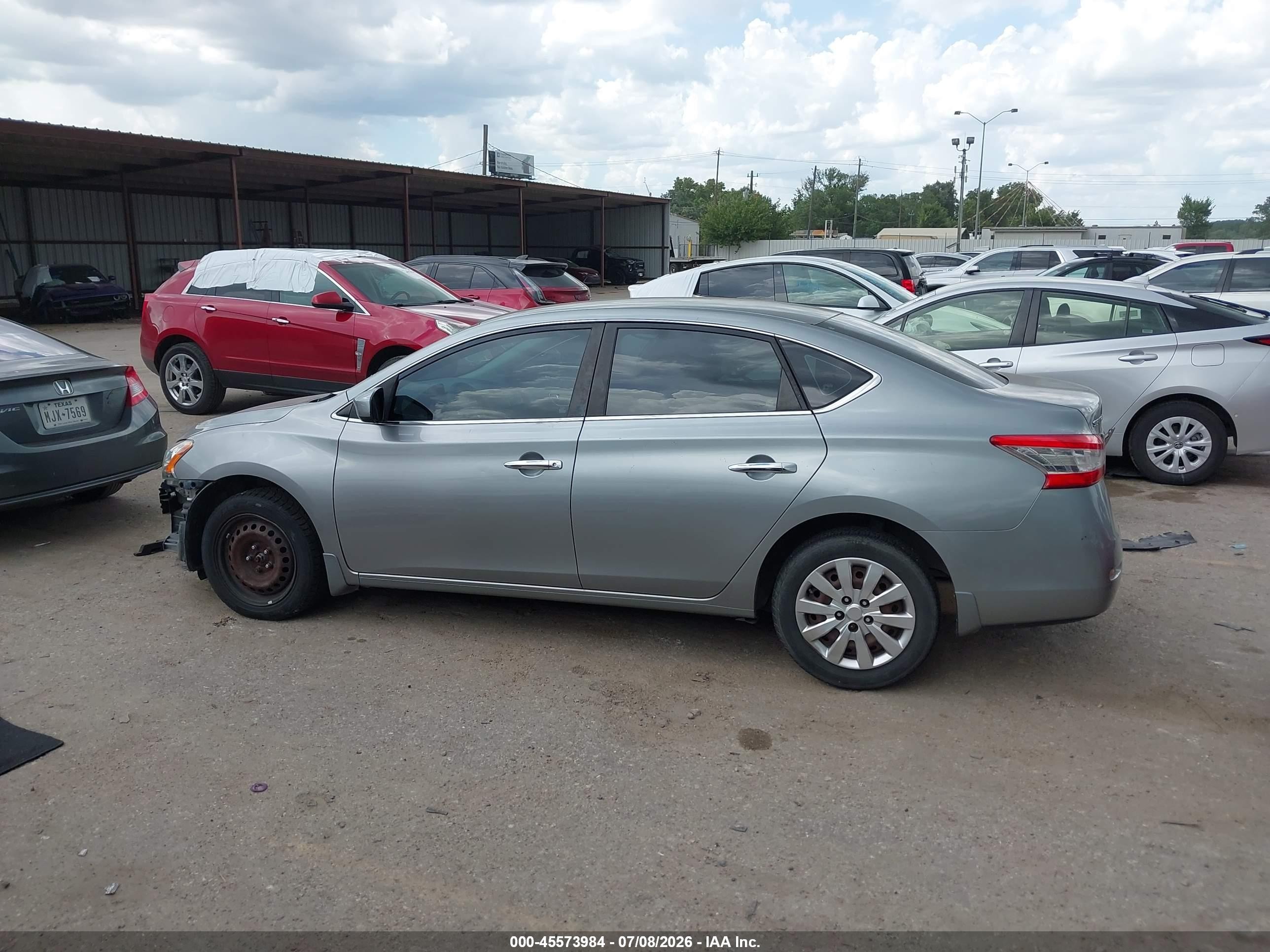2014 Nissan Sentra Sv Gray vin: 3N1AB7APXEY266595